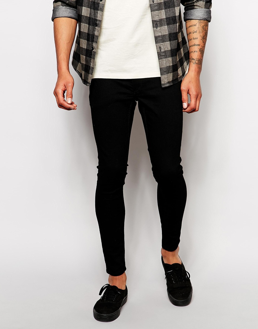 Show to justify loss Cheap Monday Jeans Low Spray Super Skinny Black for Men | Lyst
