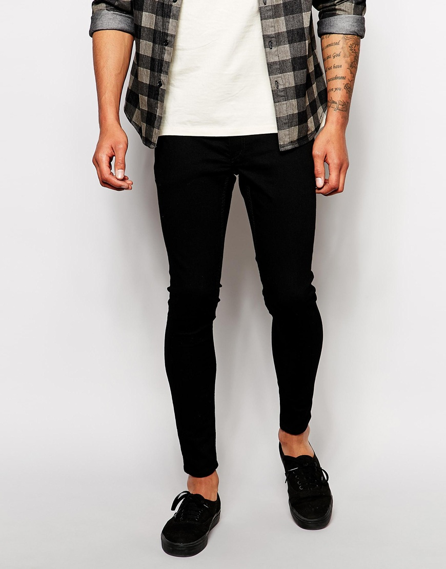 Cheap Monday Denim Jeans Low Spray Super Skinny Black for Men | Lyst