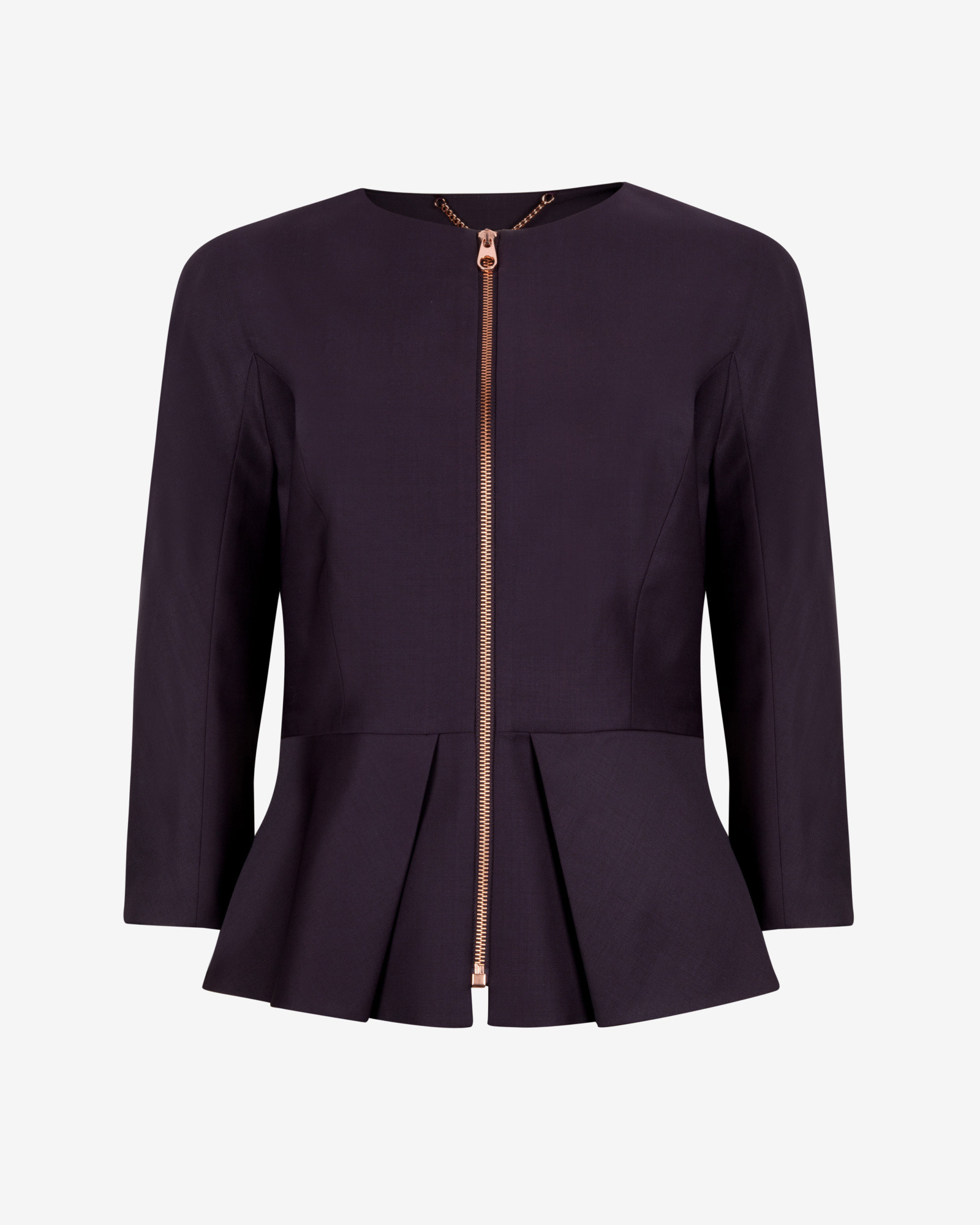 purple peplum jacket