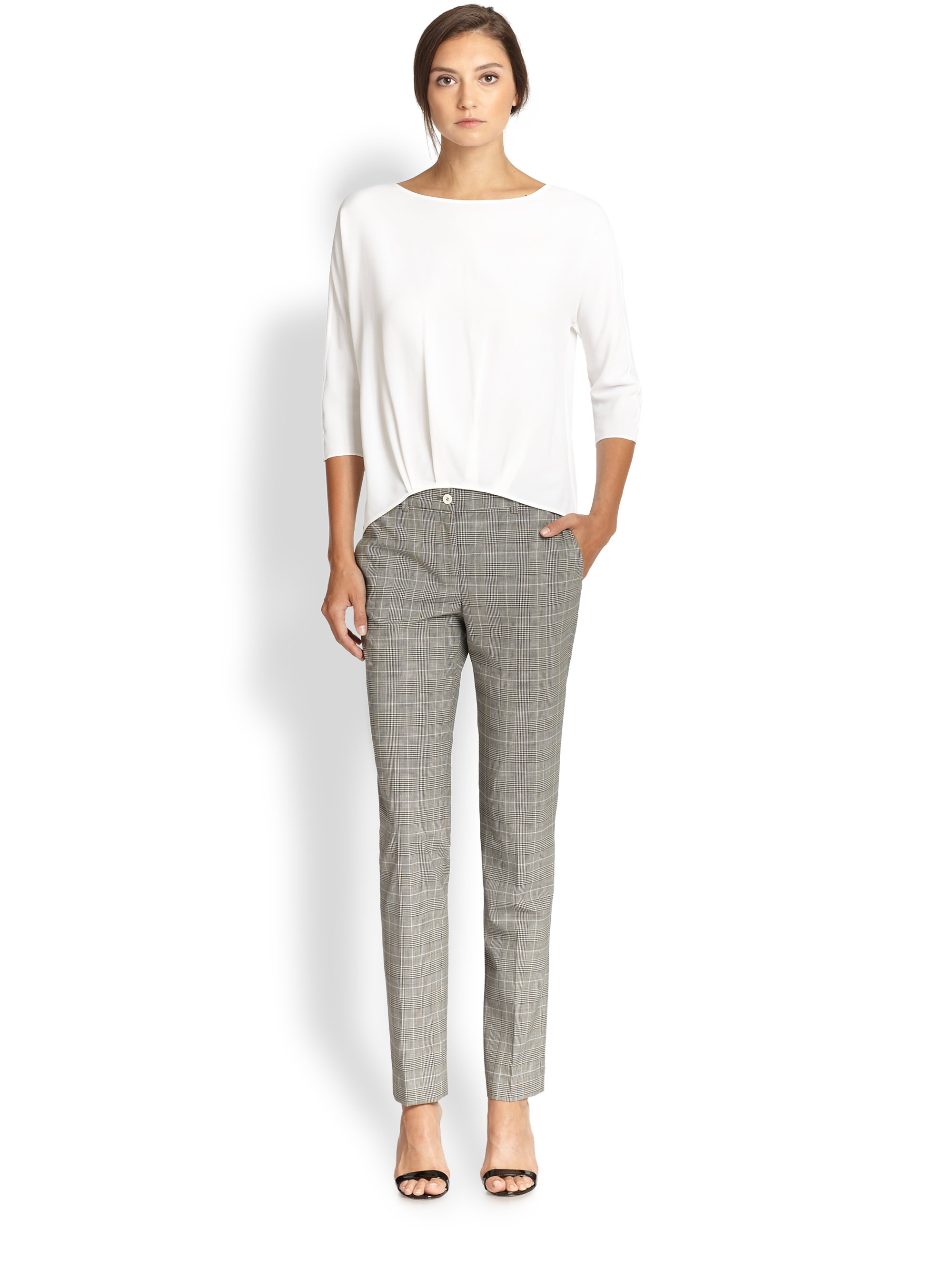 glen plaid pants womens