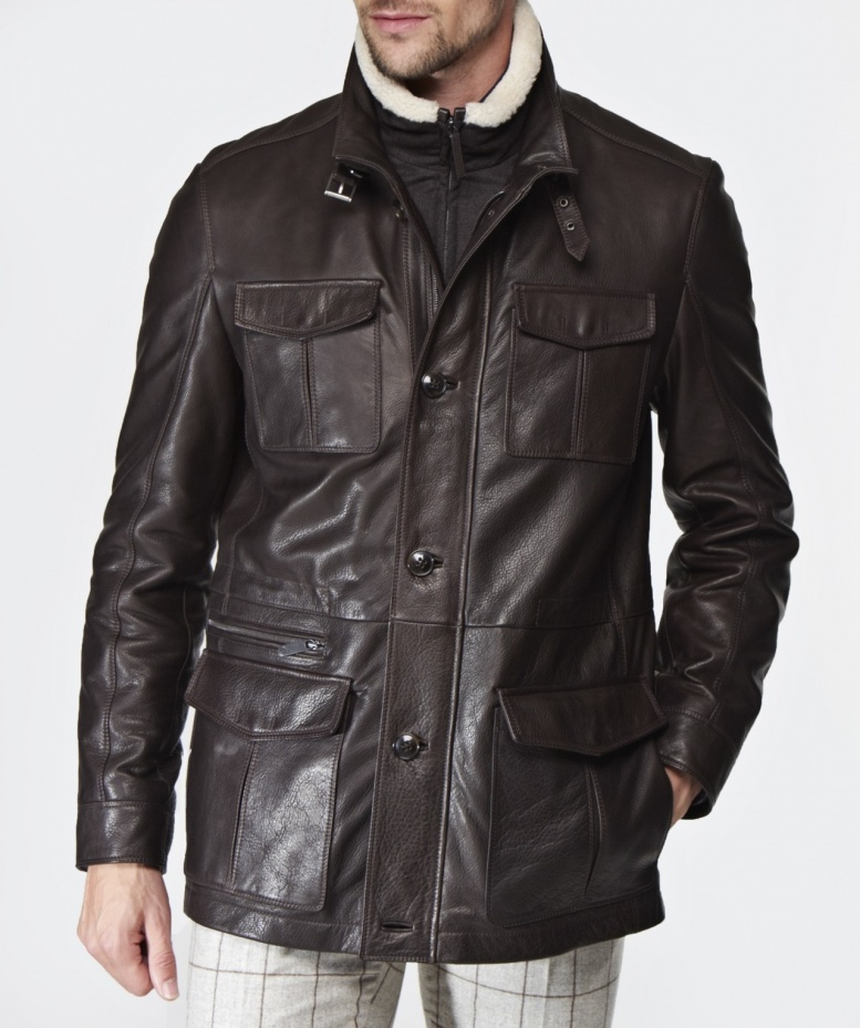 Schneiders Hermes Leather Jacket in Brown for Men - Lyst
