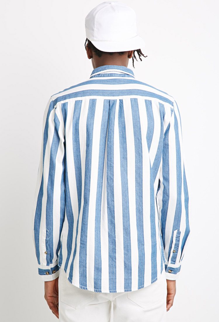 Forever 21 Broad-striped Cotton Shirt You've Been Added To ...
