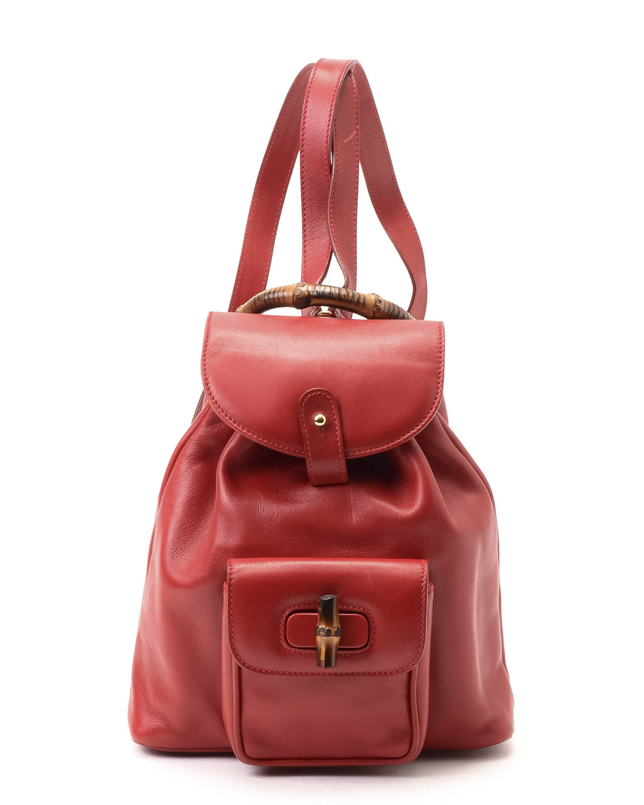 Gucci Red Leather Backpack - Lyst