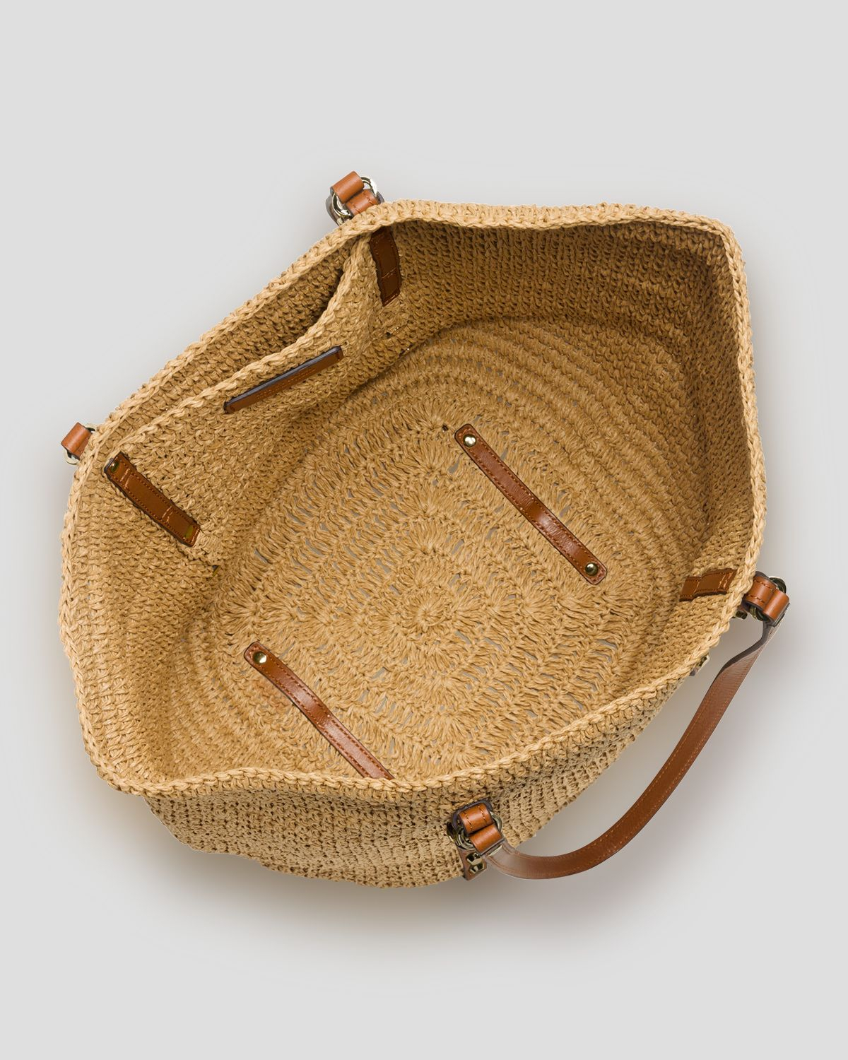 Lyst Michael Michael Kors Tote Studded Straw Large Shopper in Natural