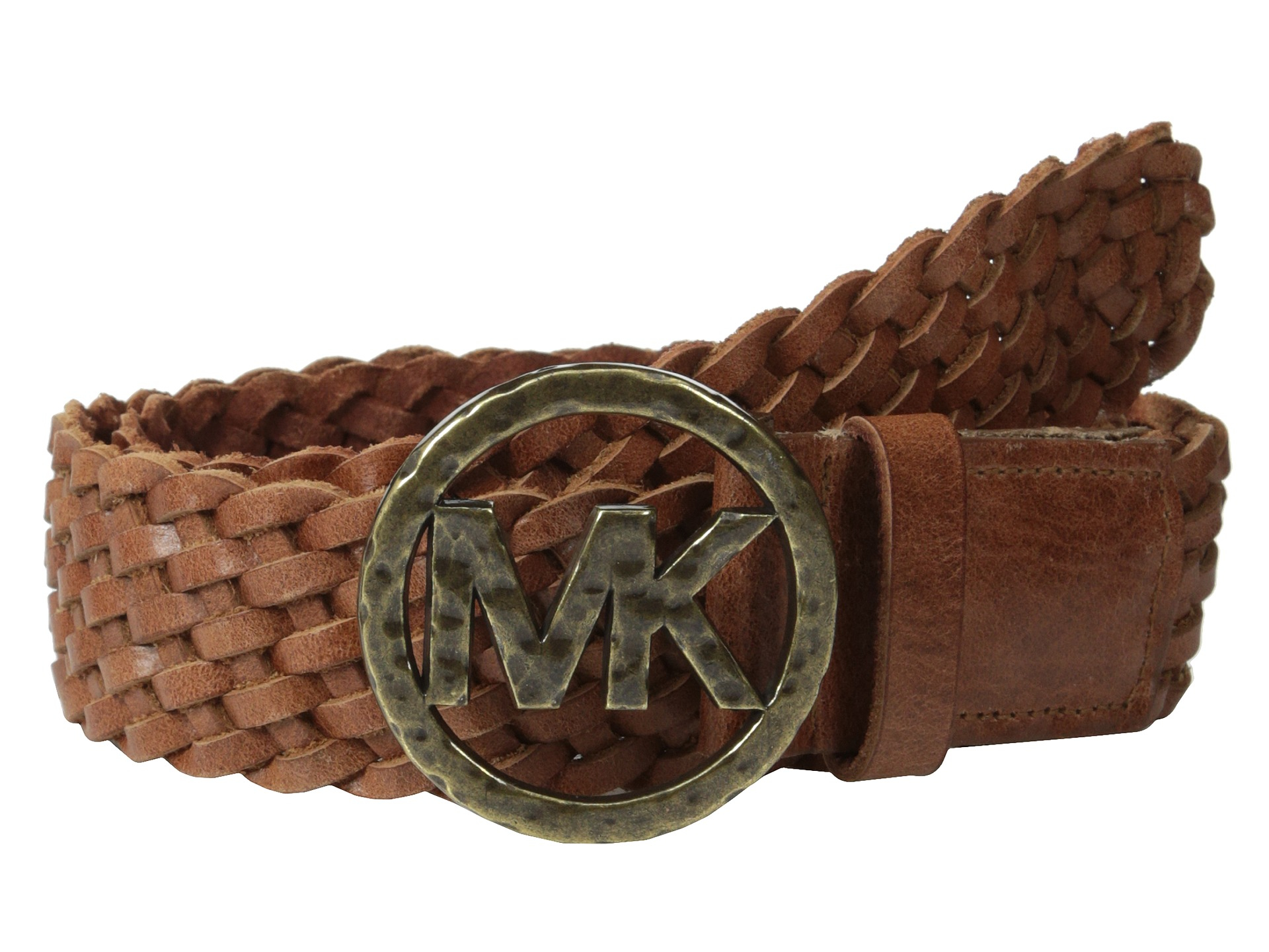 michael kors braided leather belt