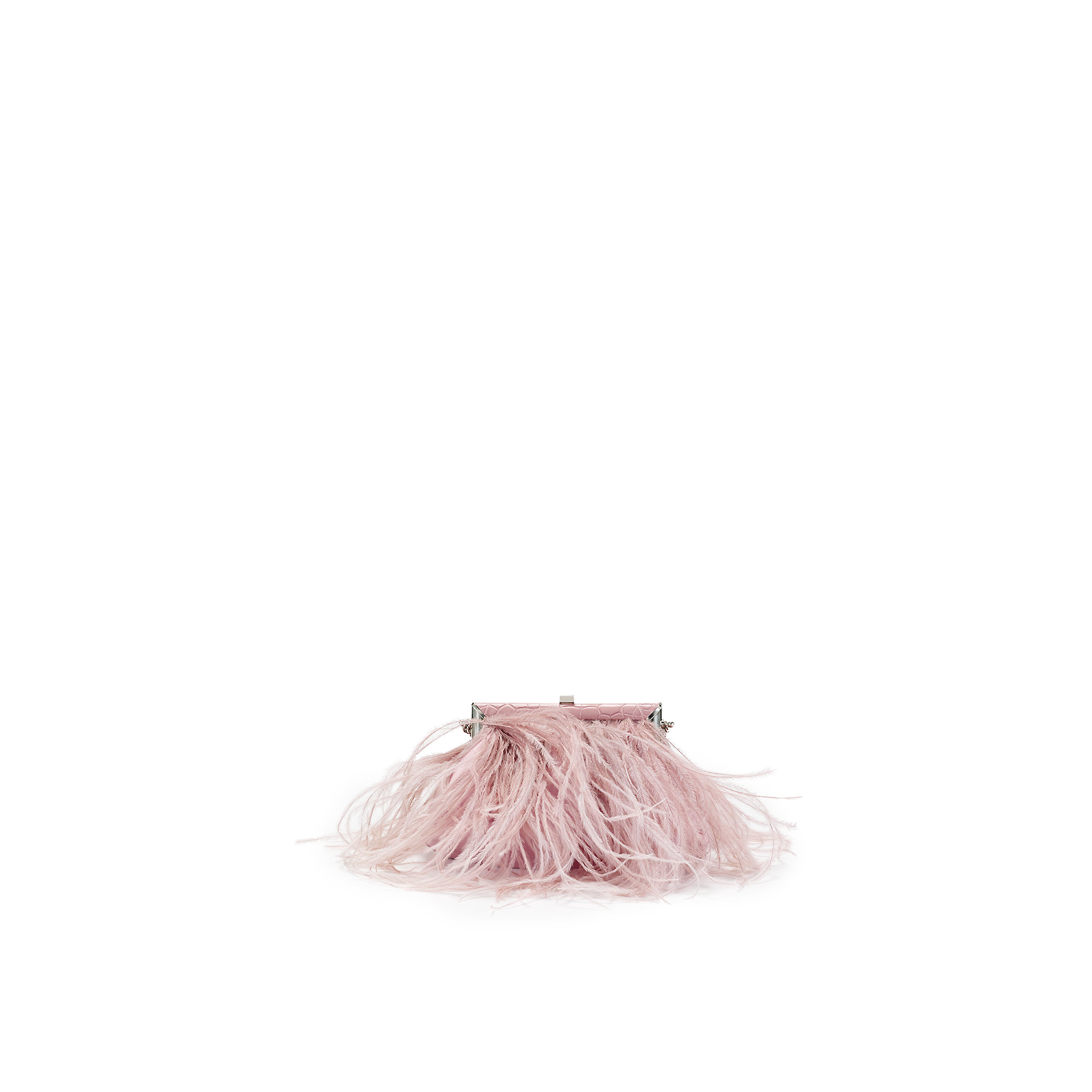 ostrich feather clutch