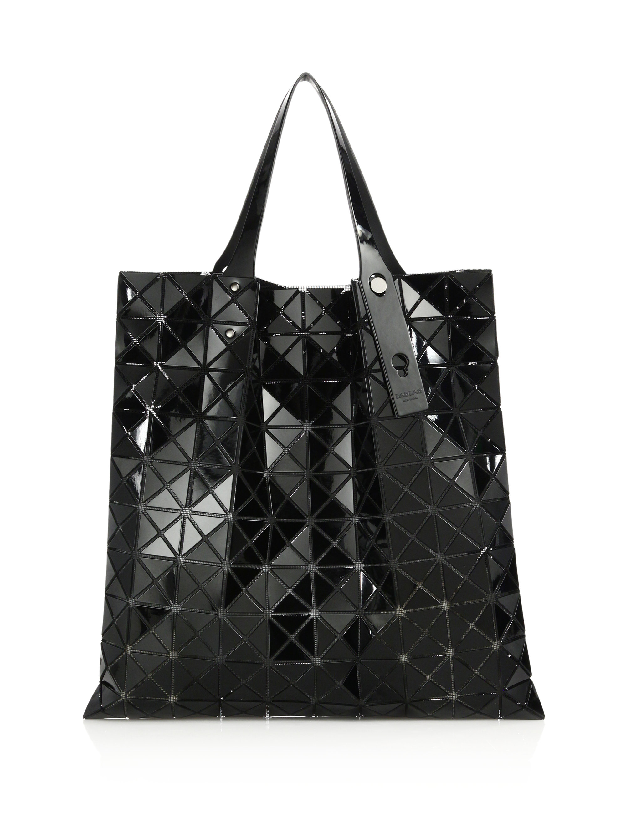 bao bao issey miyake prism basic faux leather tote in bao bao issey miyake prism basic faux leather tote in