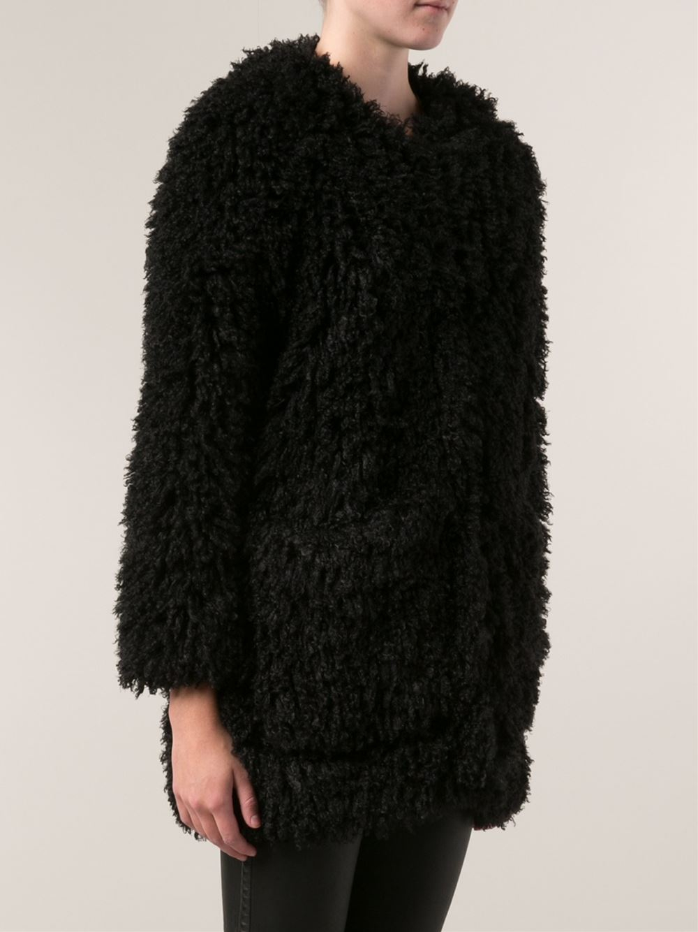 Lyst - Smythe Fuzzy Jacket in Black