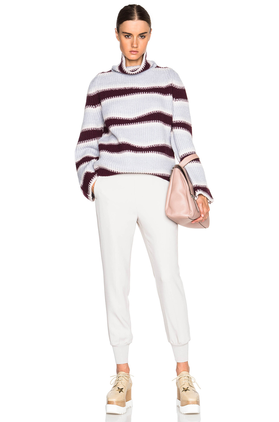 Lyst - Kenzo Abstract Striped Wool Sweater in Purple