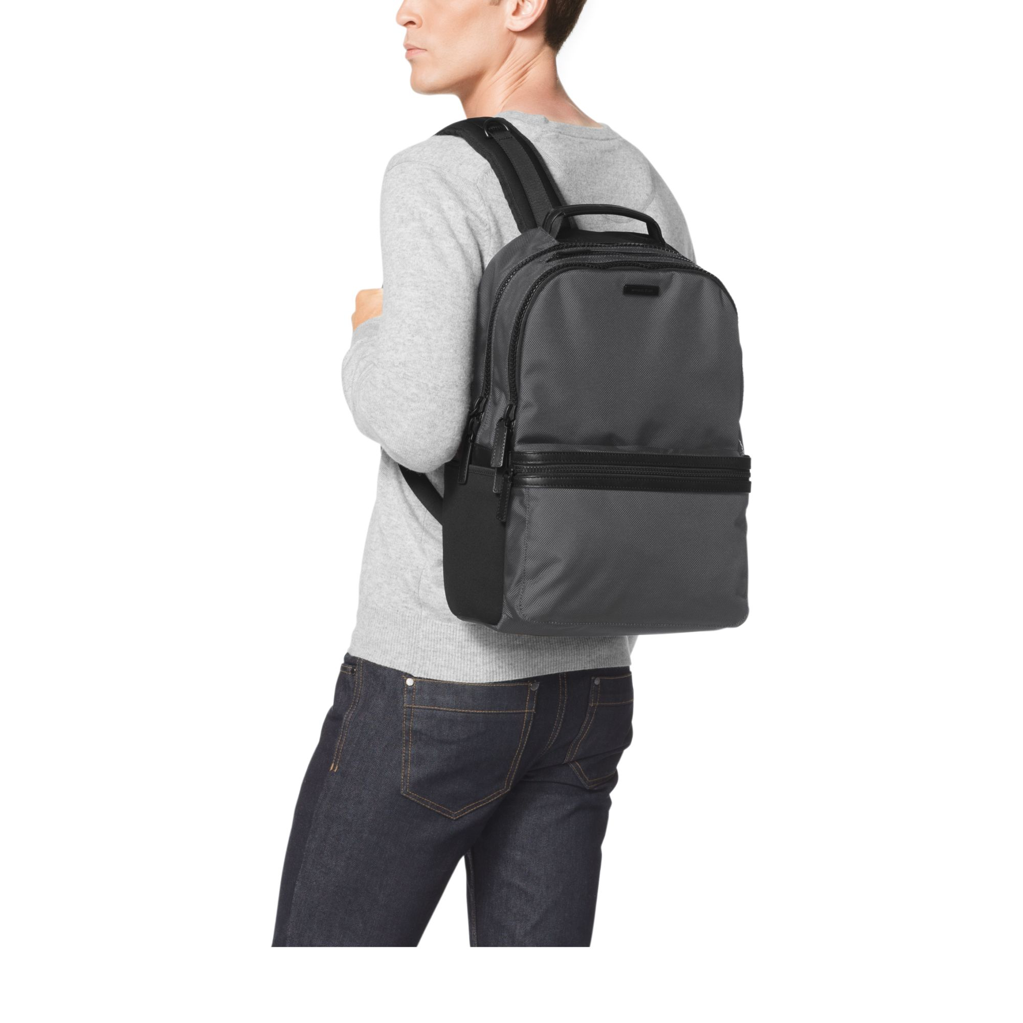 michael kors mens travis nylon backpack
