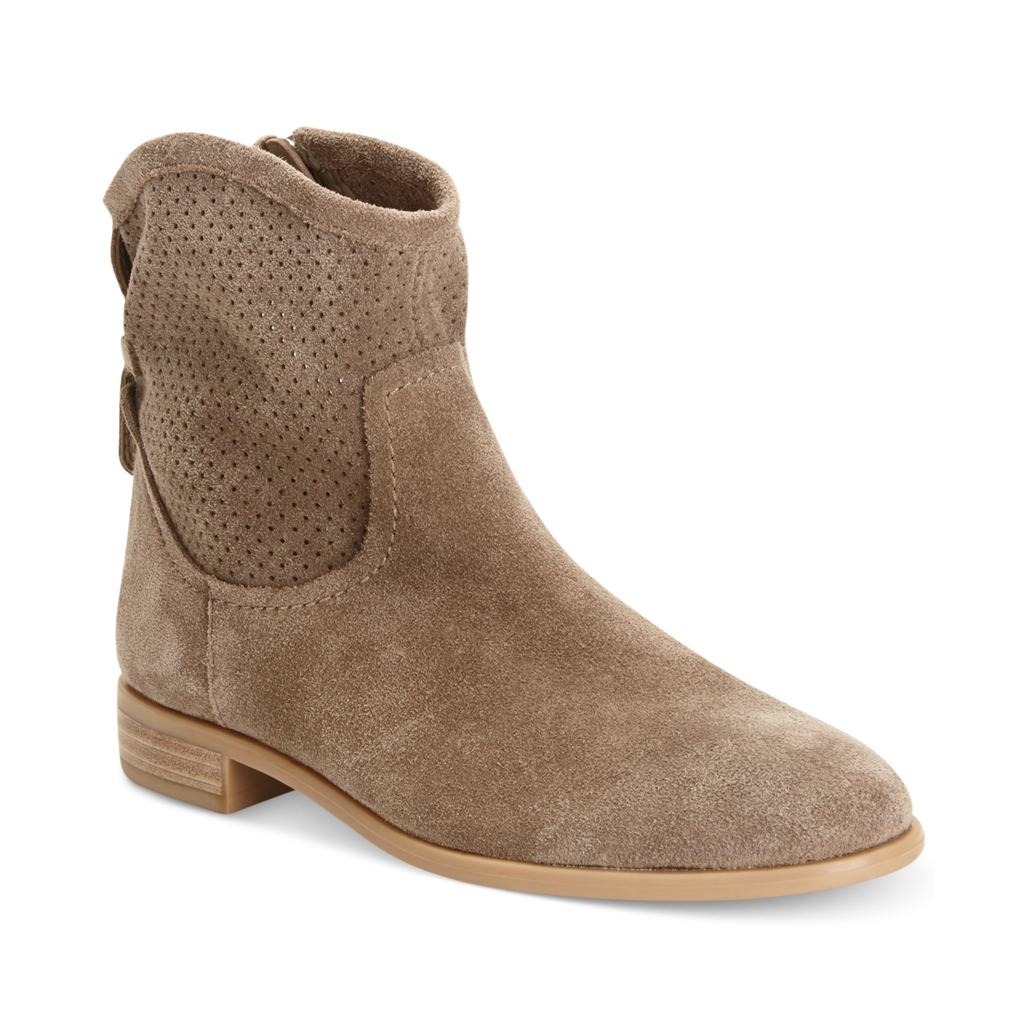 Franco Sarto Mimosa Booties in Gray (Barley Suede) | Lyst