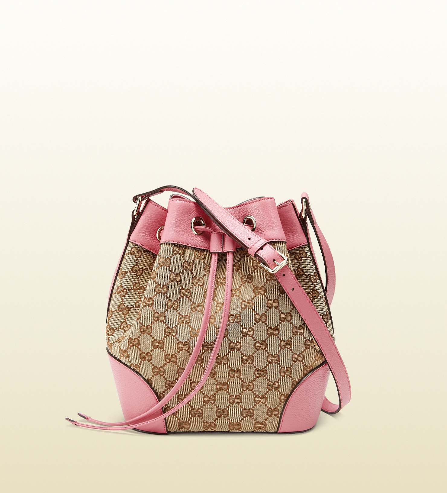 Gucci Original Gg Canvas Bucket Bag in Pink | Lyst
