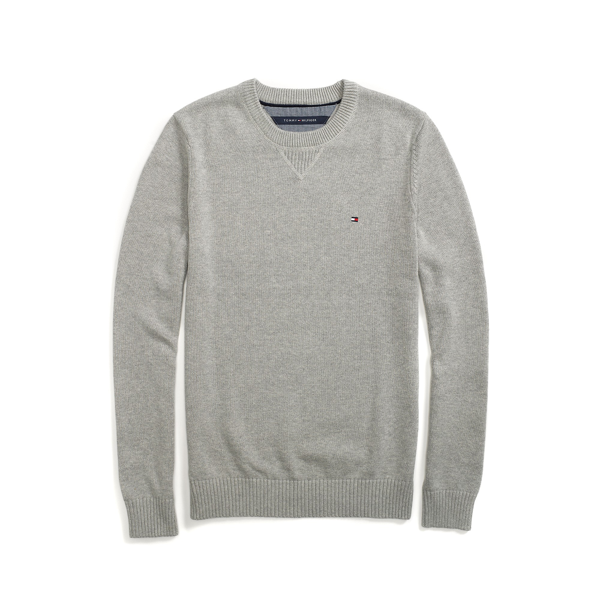 tommy hilfiger grey v neck sweater