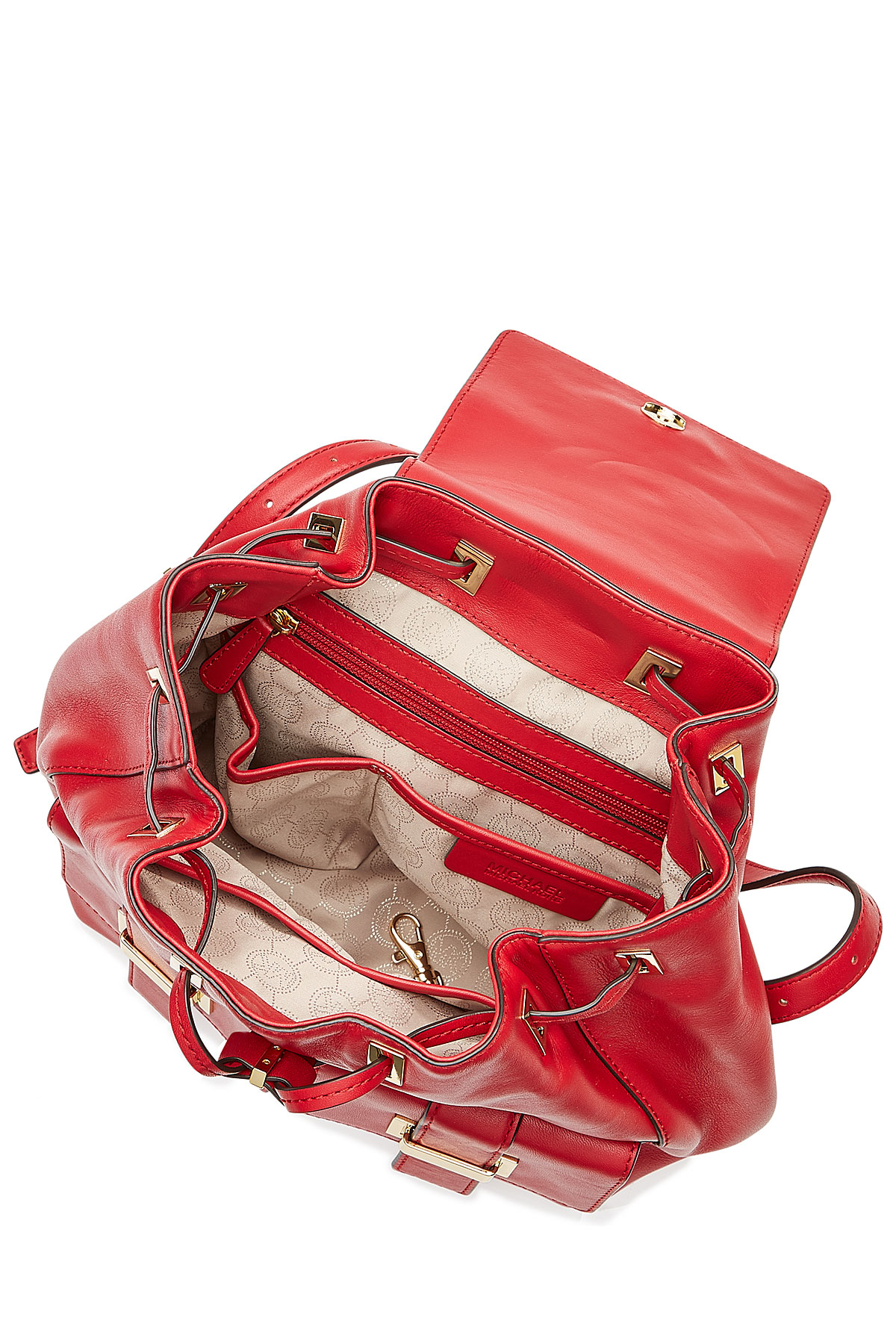 MICHAEL Michael Kors Leather Marly Backpack - Red in Red - Lyst