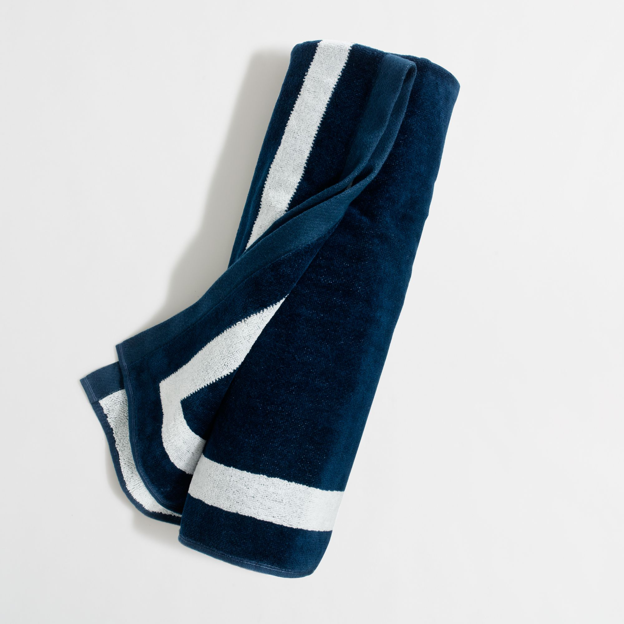 Jcrew Factory Large Beach Towel In Anchor In Blue For Men
