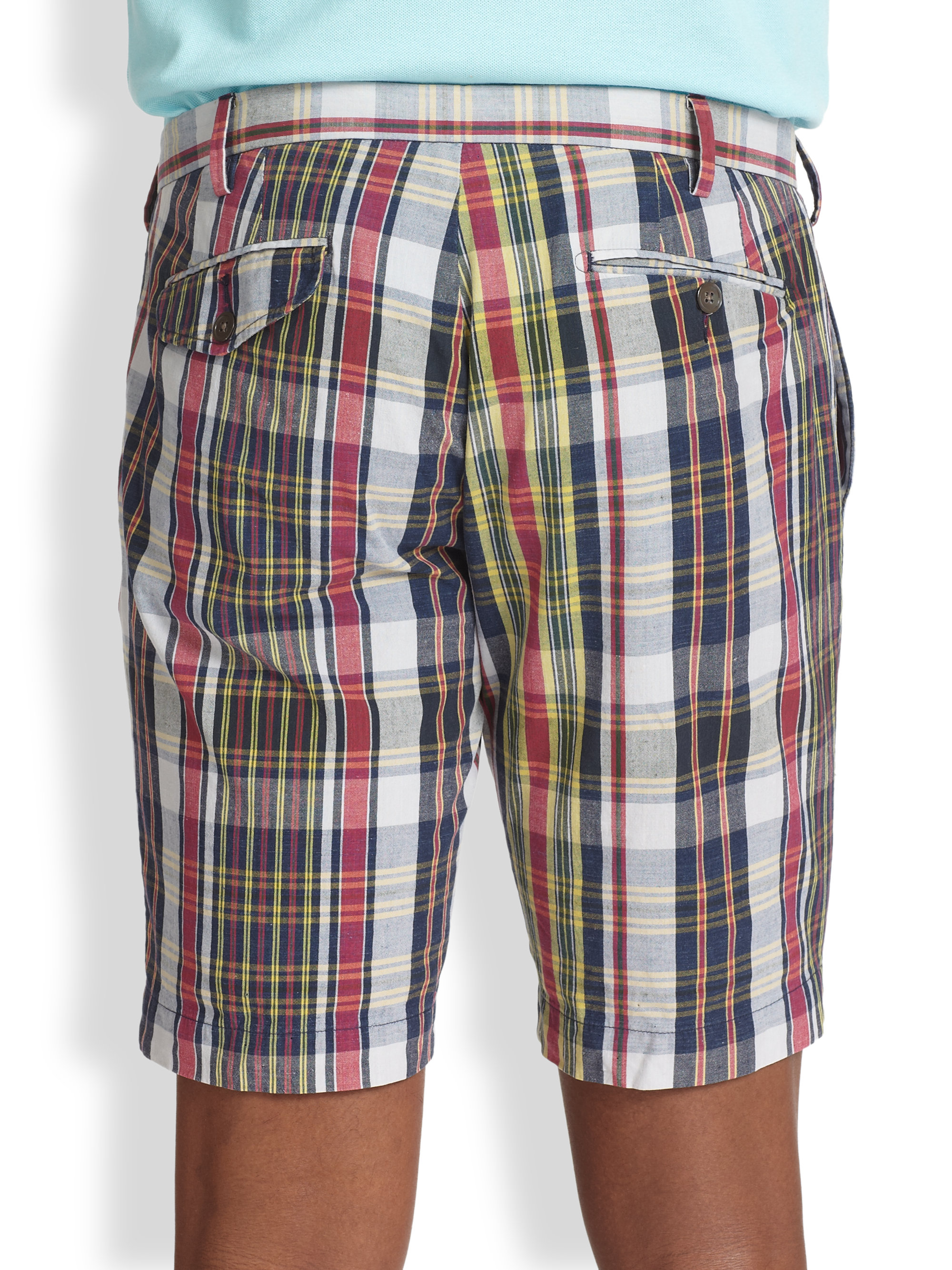 Polo Ralph Lauren Classic Hudson Madras Shorts for Men - Lyst