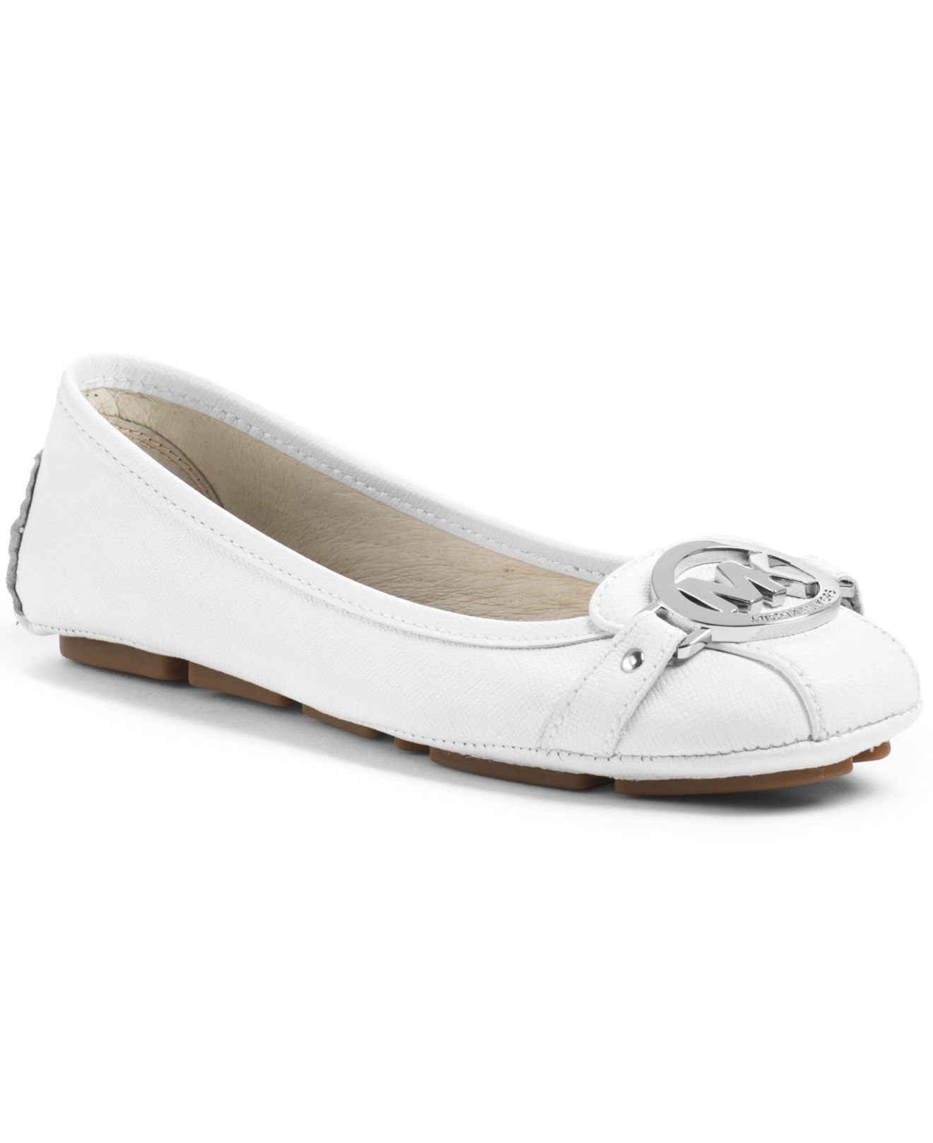 white michael kors flats