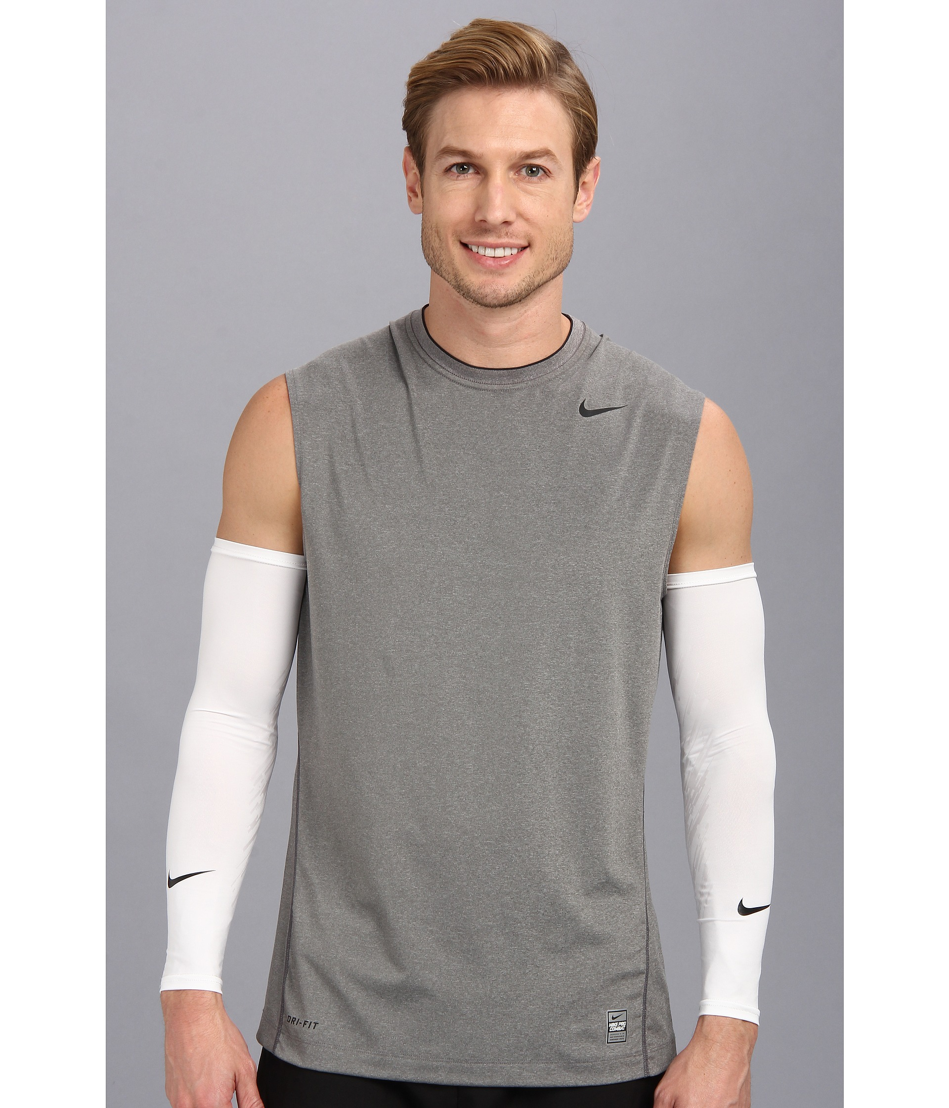 Nike Pro Combat Dri-Fit Shiver in White for Men - Lyst
