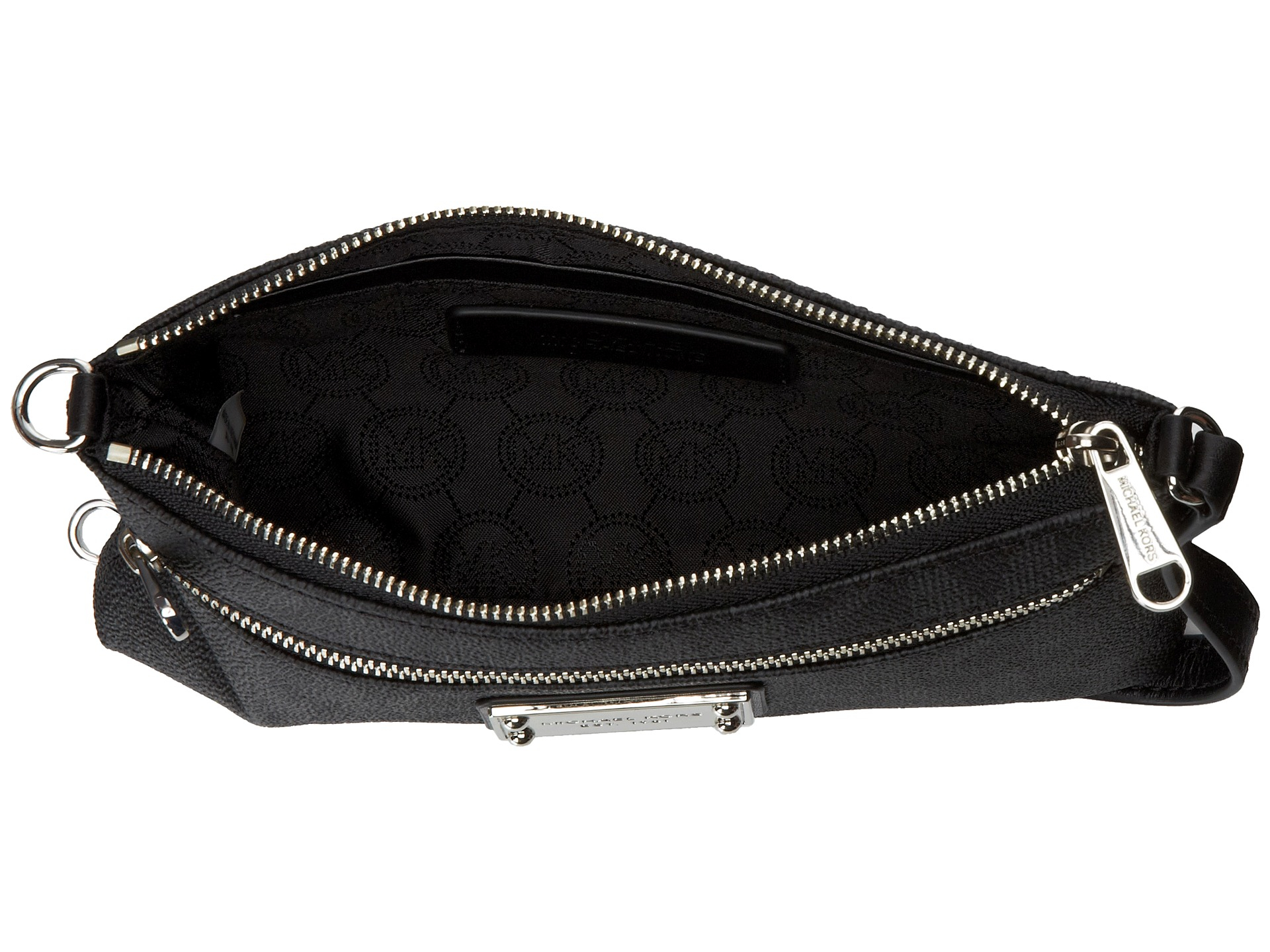 michael kors jet set large wristlet black