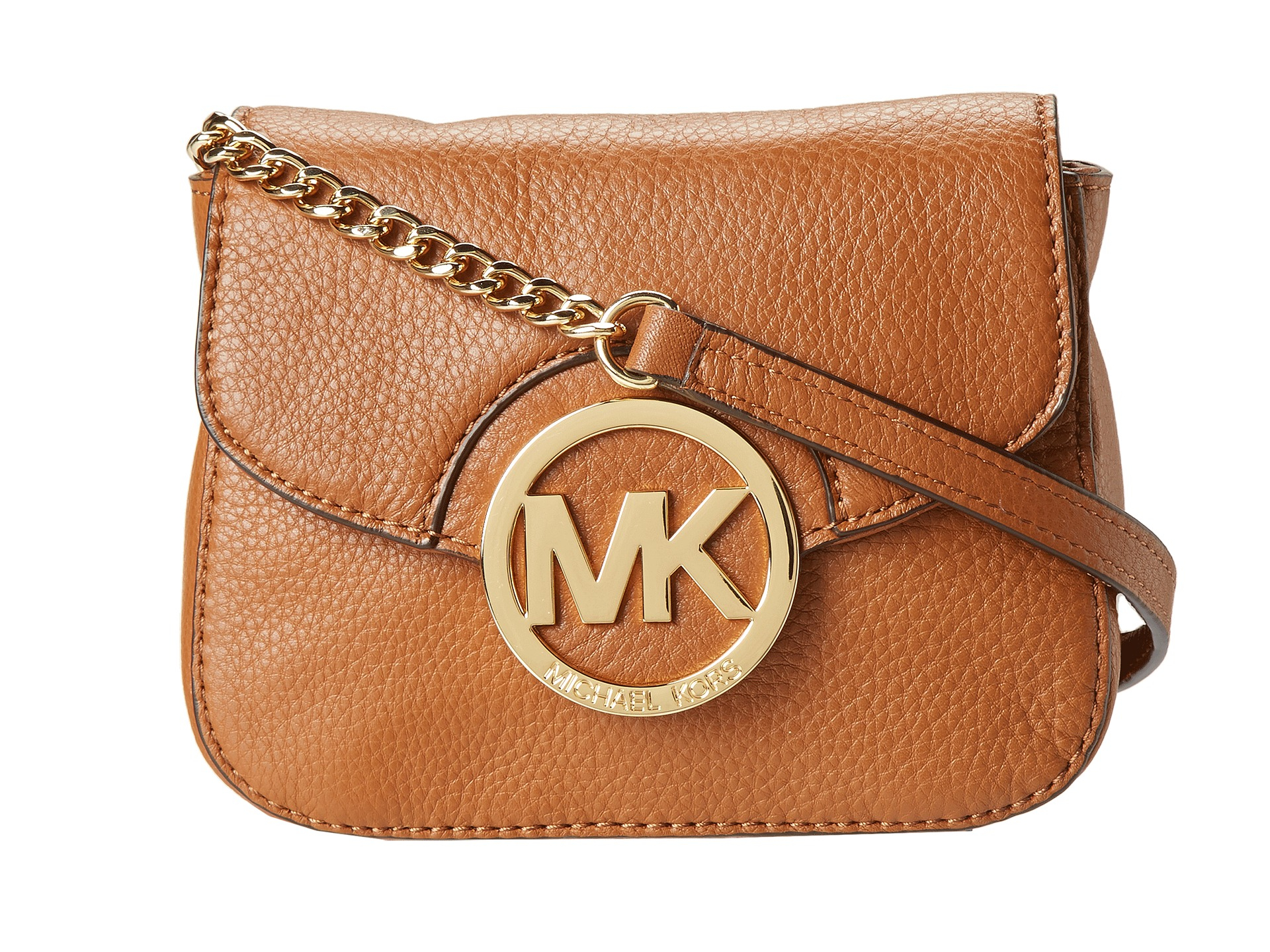 MICHAEL Michael Kors Leather Fulton Small Crossbody in Brown - Lyst