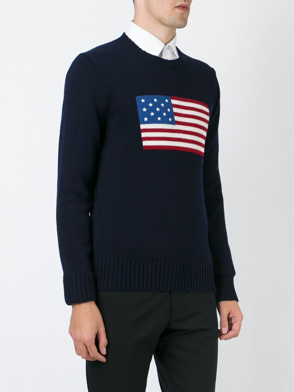 ralph lauren american flag sweater mens