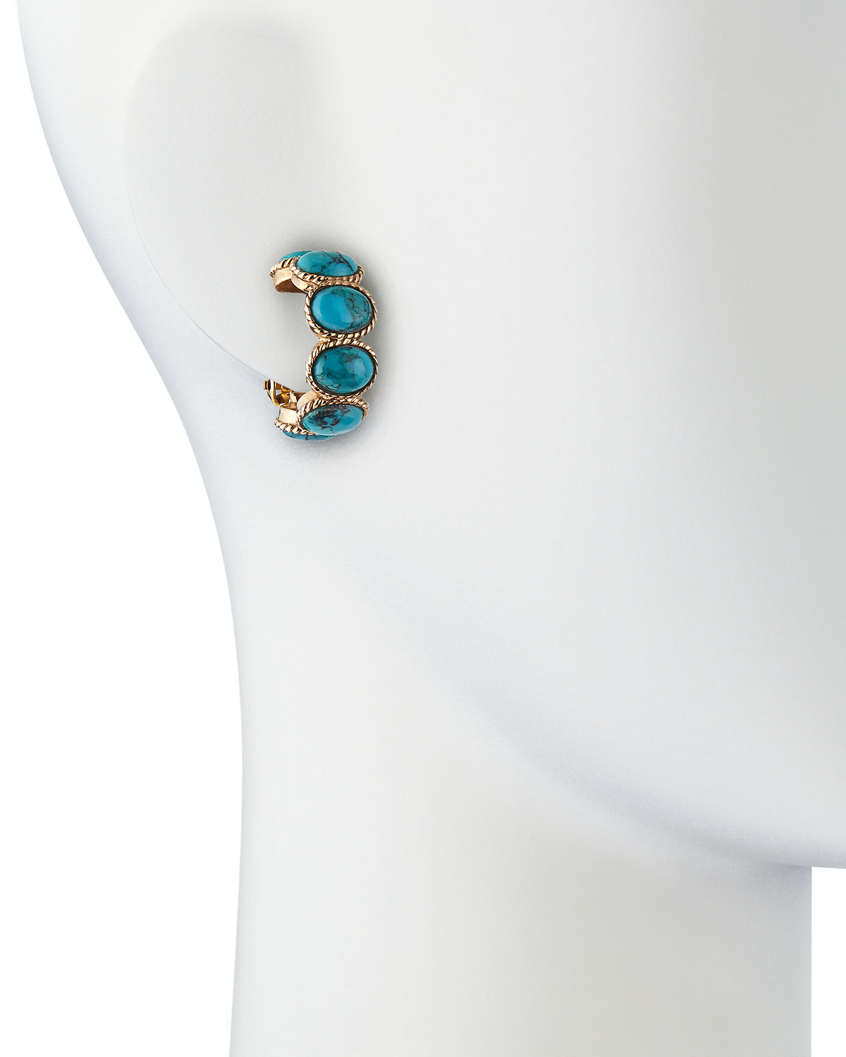 Lyst - Stephen Dweck Turquoise Cabochon Hoop Earrings in Blue