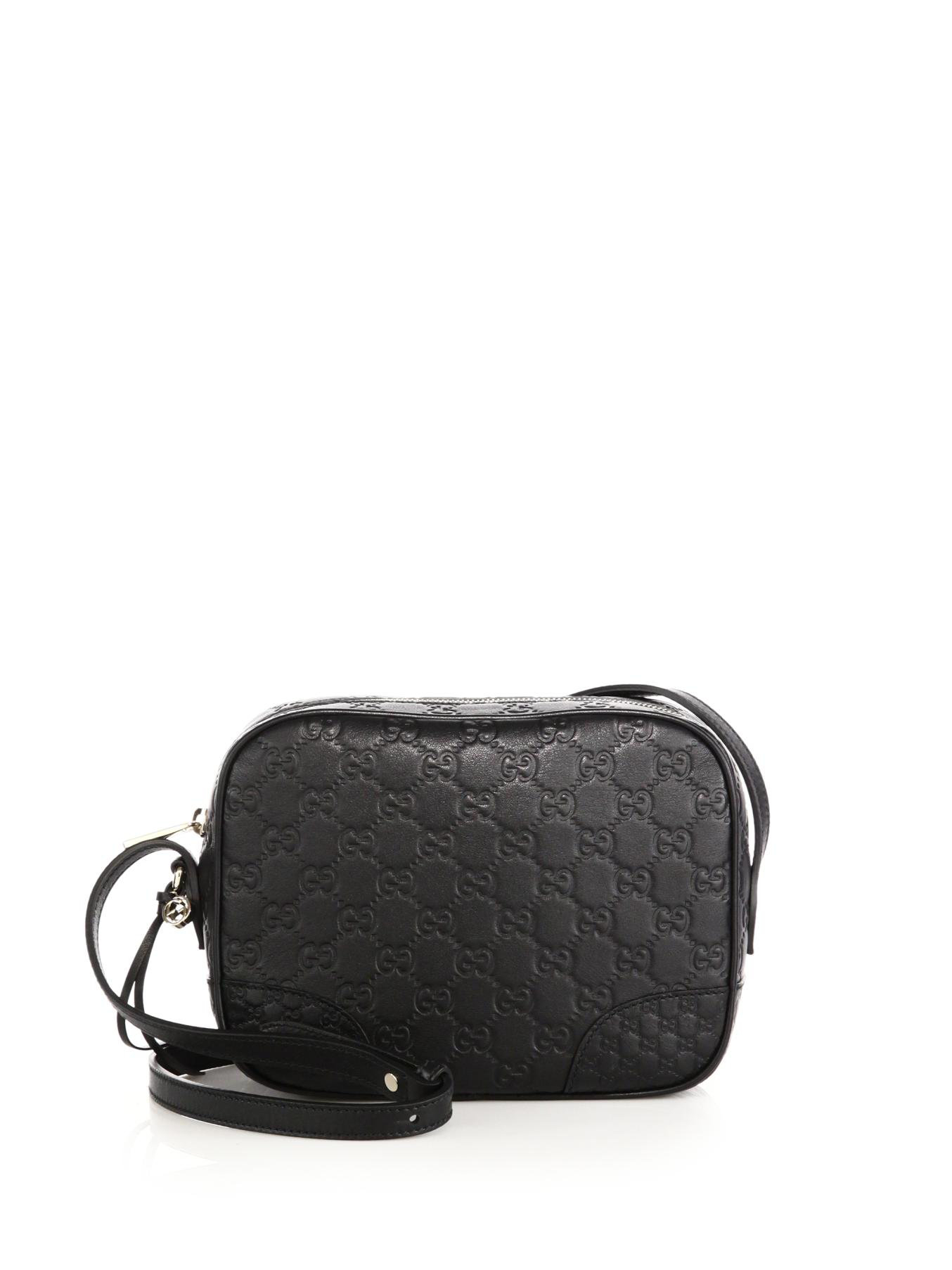 gucci microguccissima mini bree messenger bag black