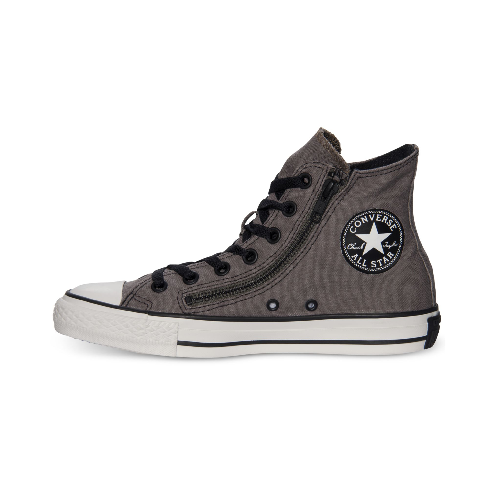 Converse Chuck Taylor All Star Double Zip Hi Casual Sneakers in Gray for  Men - Lyst