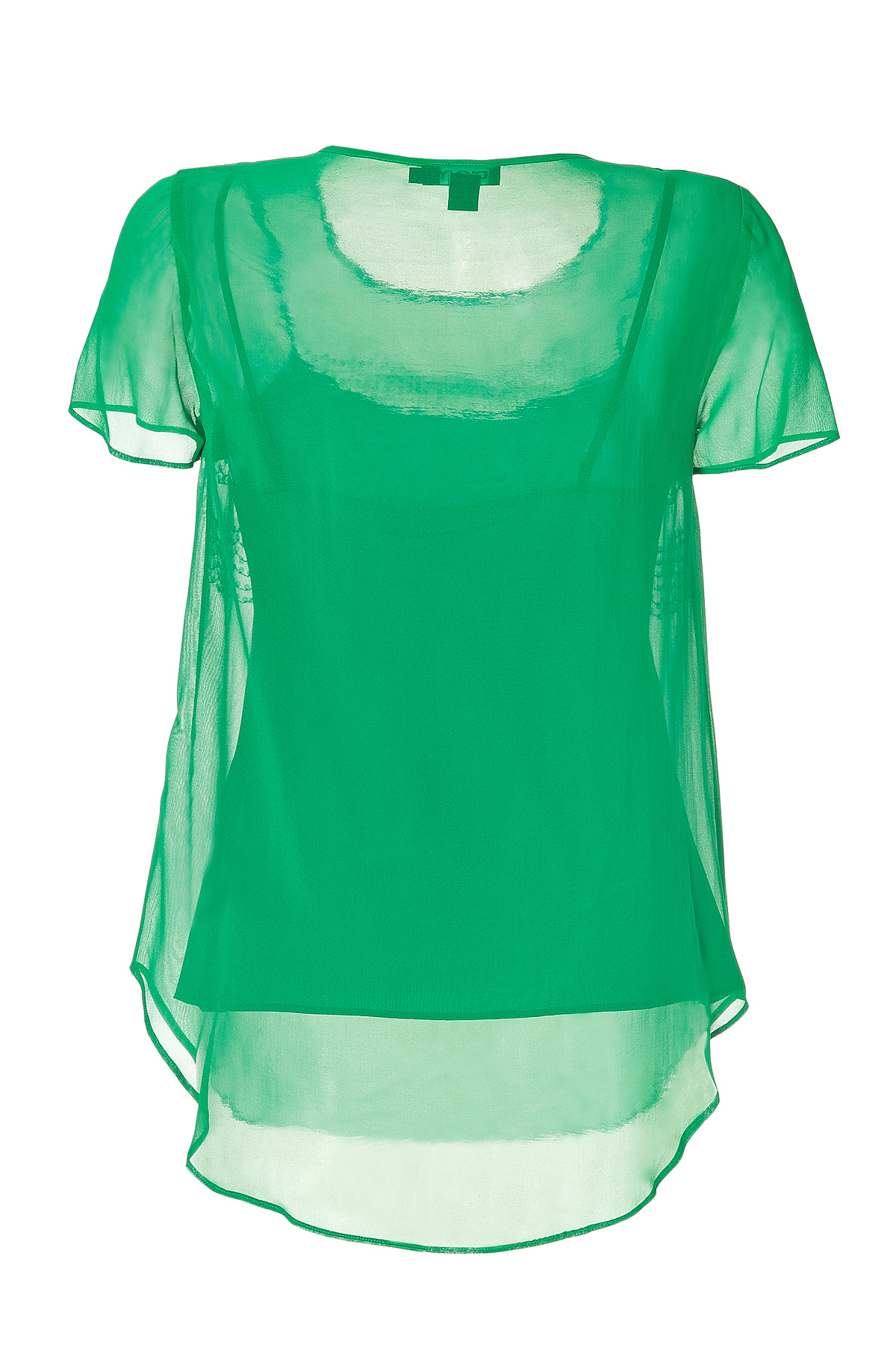 DKNY Silk Sequined Top In Vibrant Green in Green - Lyst