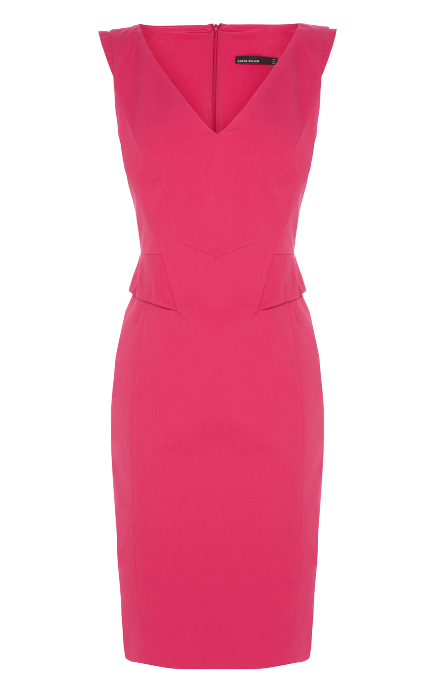 Karen Millen Colourful Cotton Shift Dress in Pink Lyst