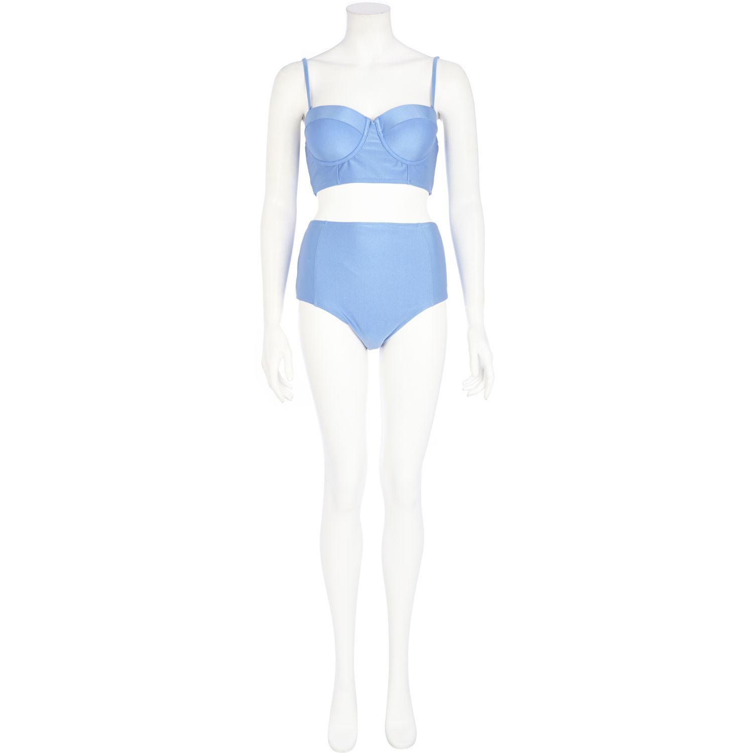 light blue high waisted bikini bottoms