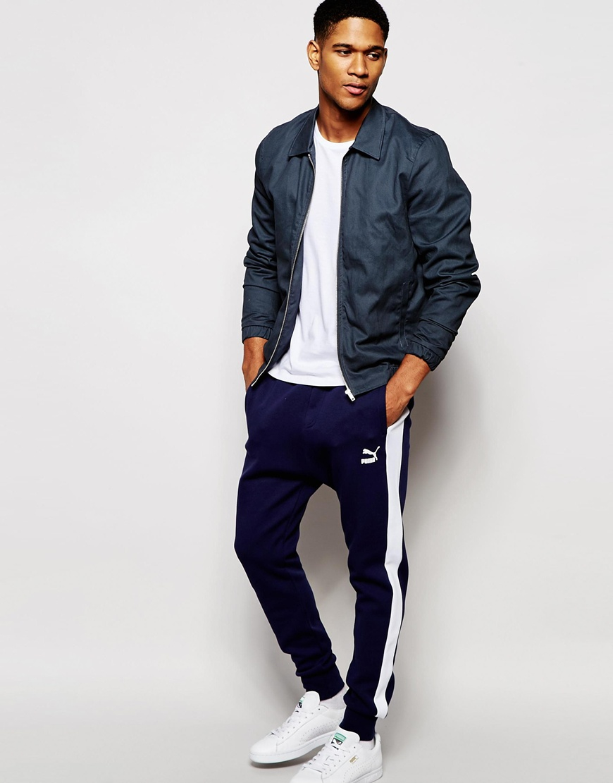 PUMA Cotton T7 Track Jogger in Navy (Blue) for Men - Lyst