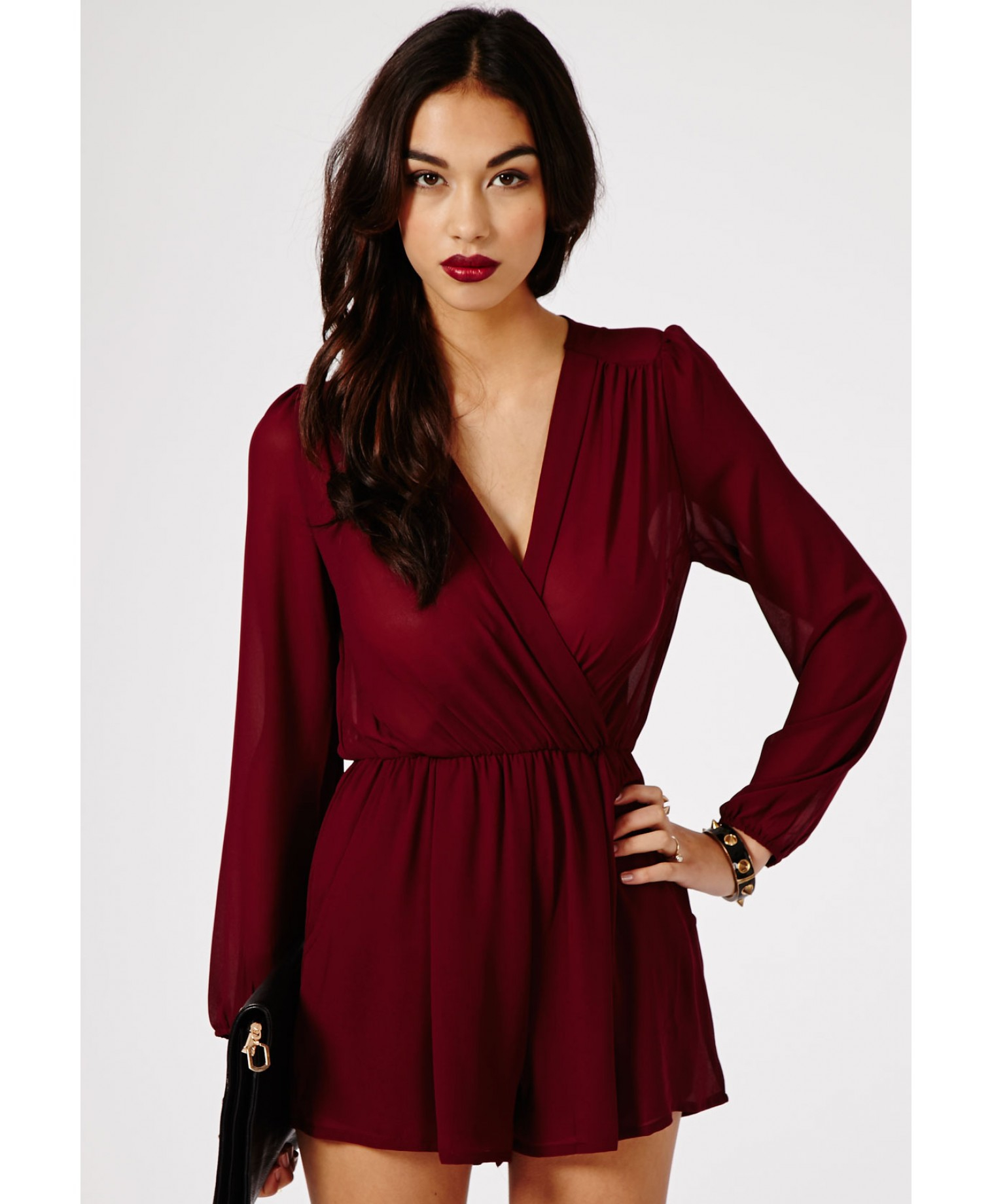maroon playsuit