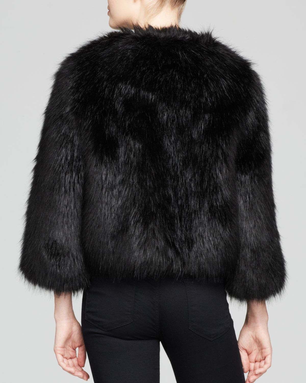 dkny faux fur jacket