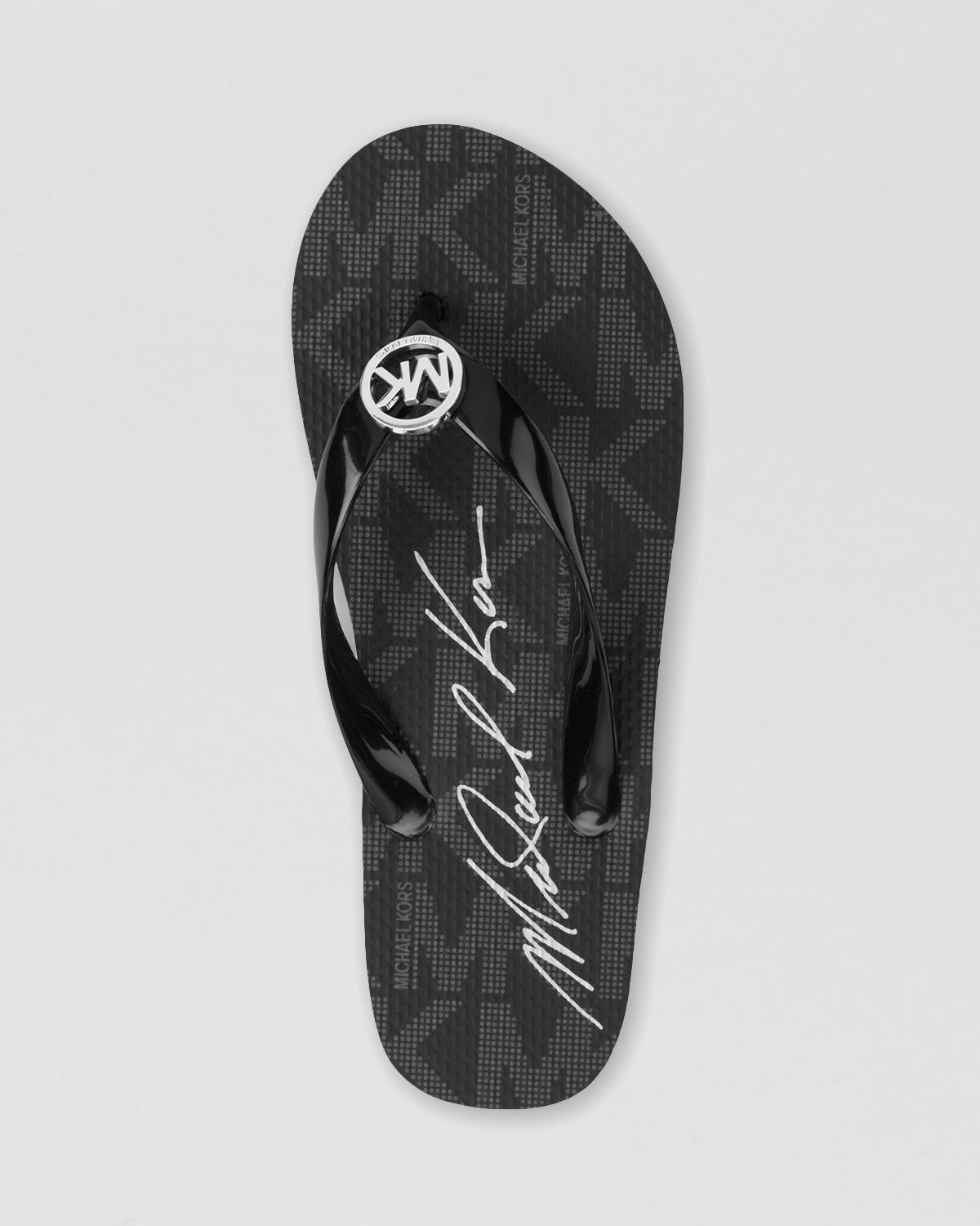 MICHAEL Michael Kors Flip Flops - Mk Logo in Black | Lyst