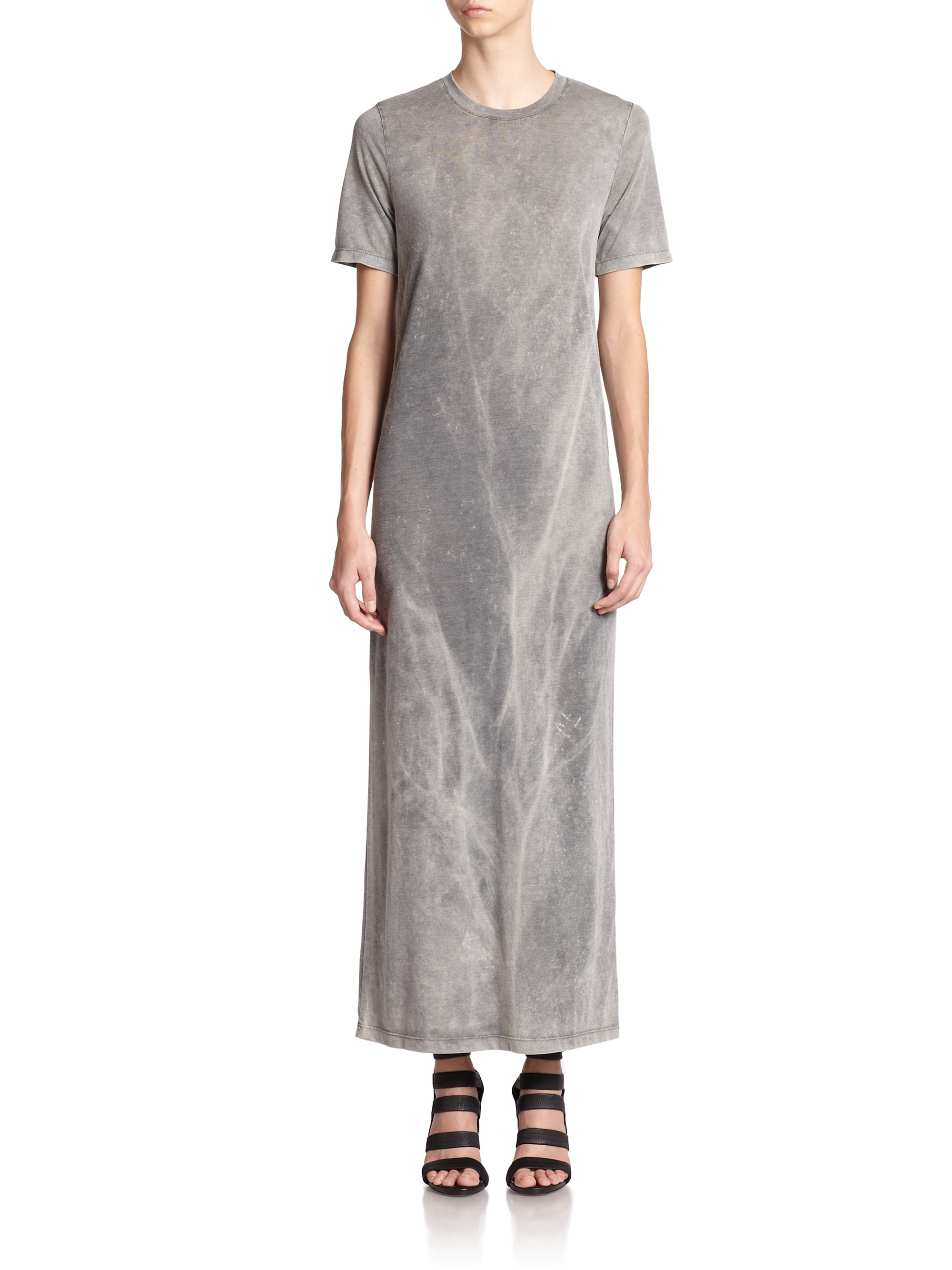 IRO Gaye T-shirt Dress in Dark Grey (Gray) - Lyst