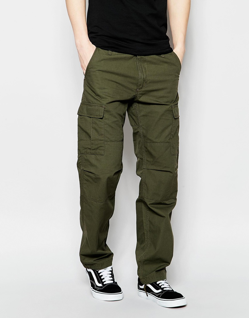 Carhartt WIP Cotton Aviation Cargo Pants - Cypress Rinsed in Green for Men  - Lyst