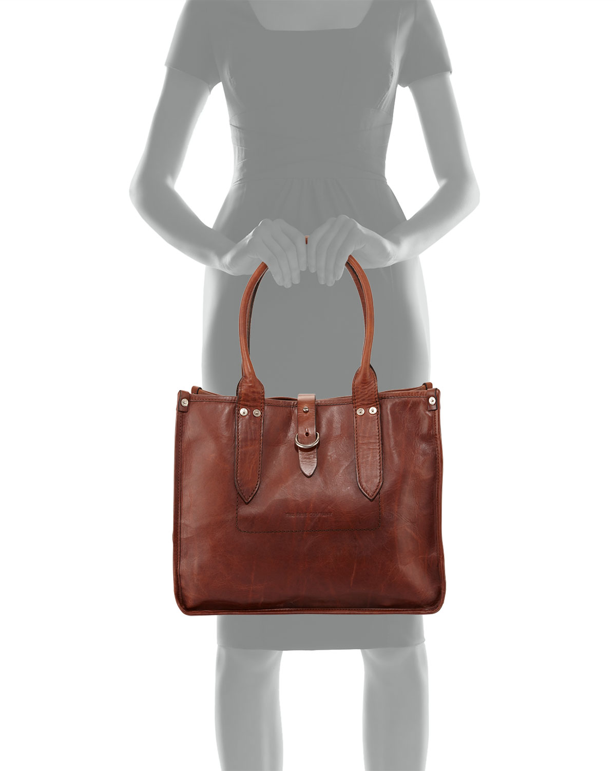 frye leather ring tote cognac