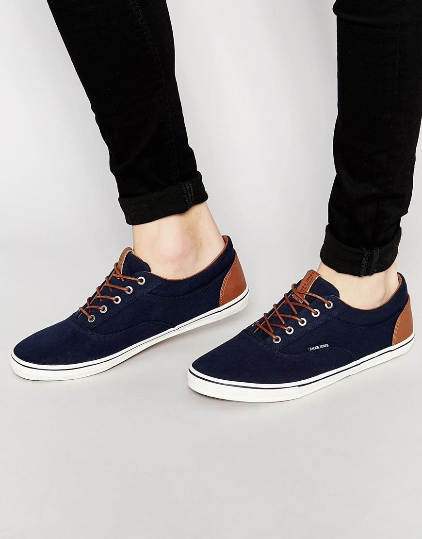 Jack & Jones Vision Canvas Sneaker - Blue for Men | Lyst