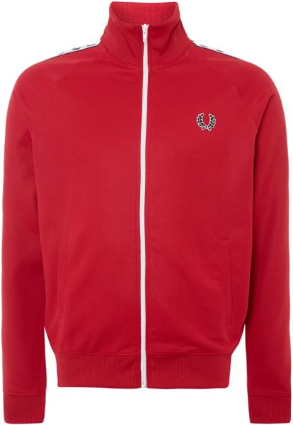 Fred Perry Plain Funnel Neck Tracksuit in Red for Men (Blood) | Lyst