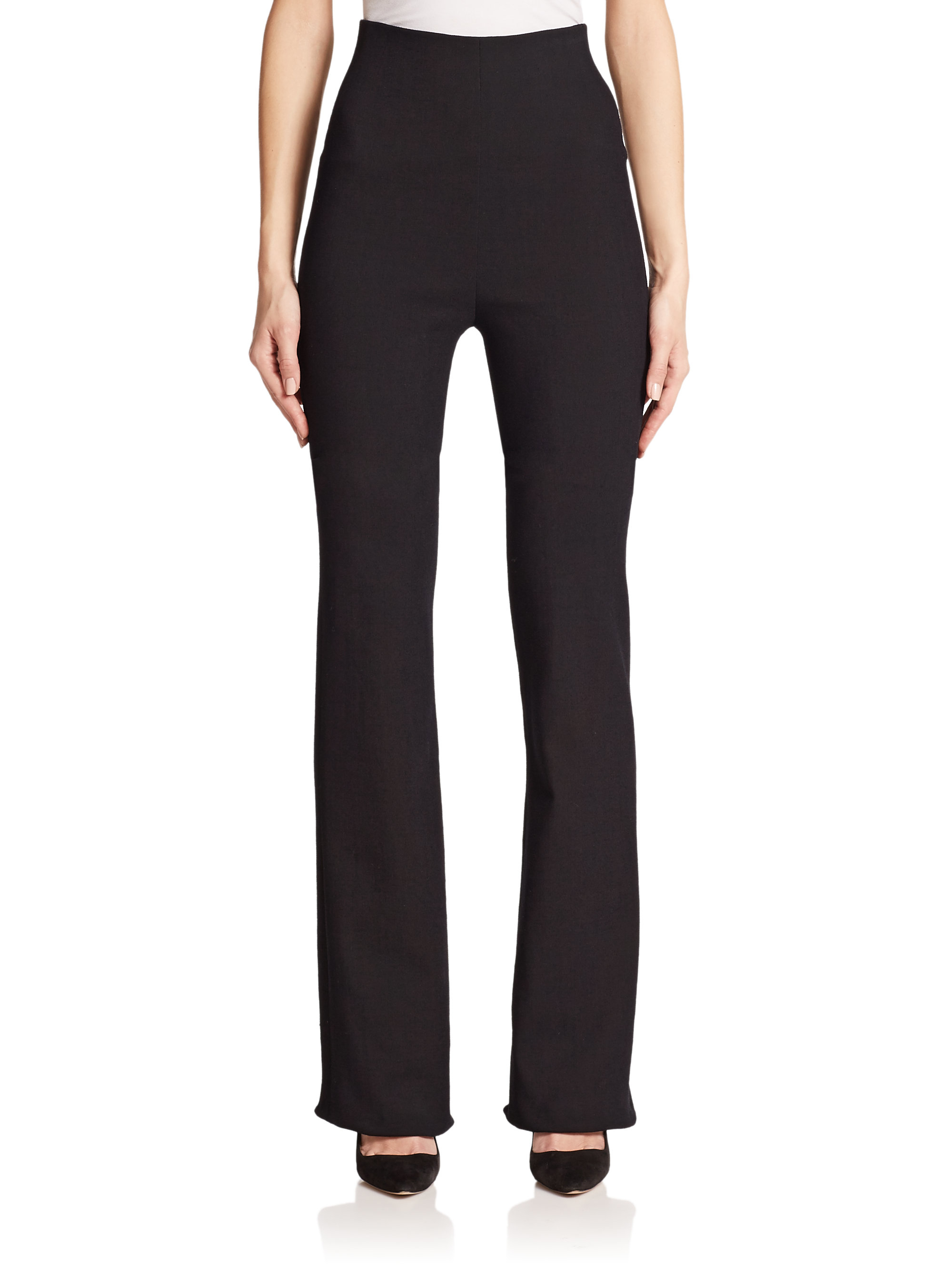 Lyst - Donna Karan High-waist Pants in Black