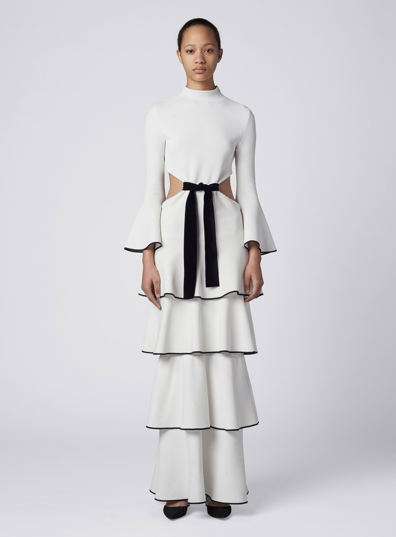 Proenza schouler Tiered Ruffle Dress in White | Lyst