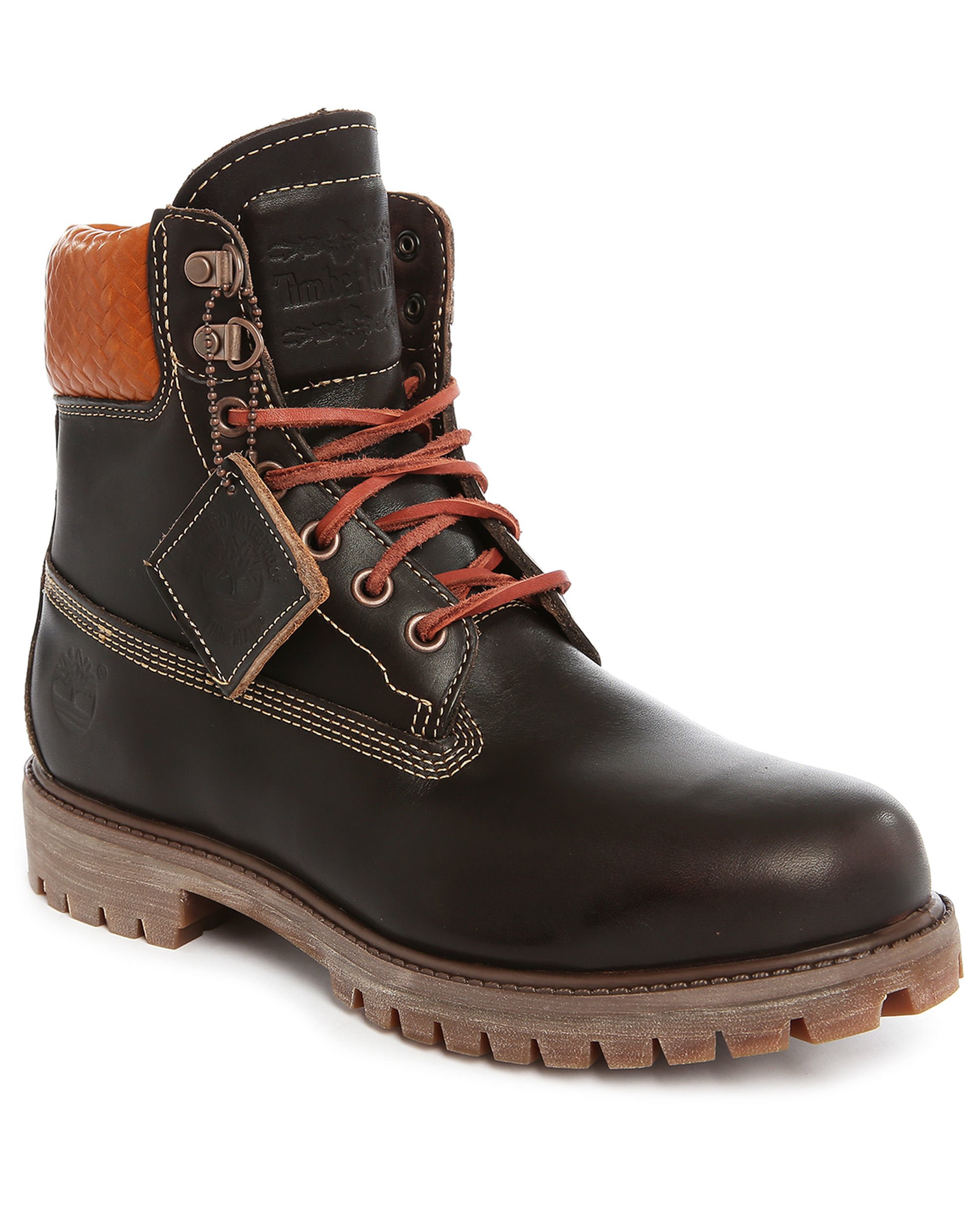 Timberland 6-inch Premium Brown Leather Boots in Brown for Men | Lyst