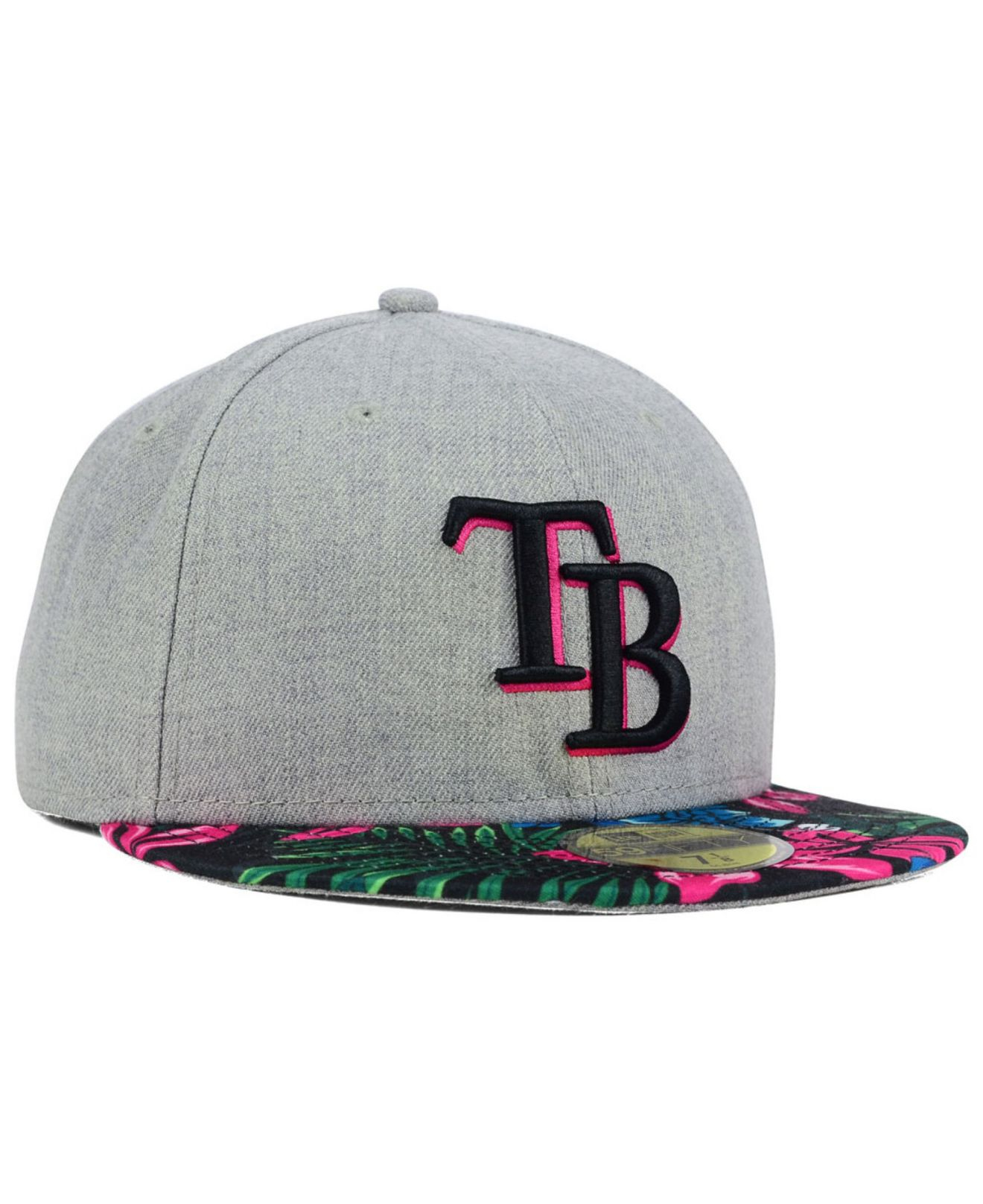 New Era Caps Tampa Bay Rays Black Gray 59FIFTY Fitted Hat Black/Gray