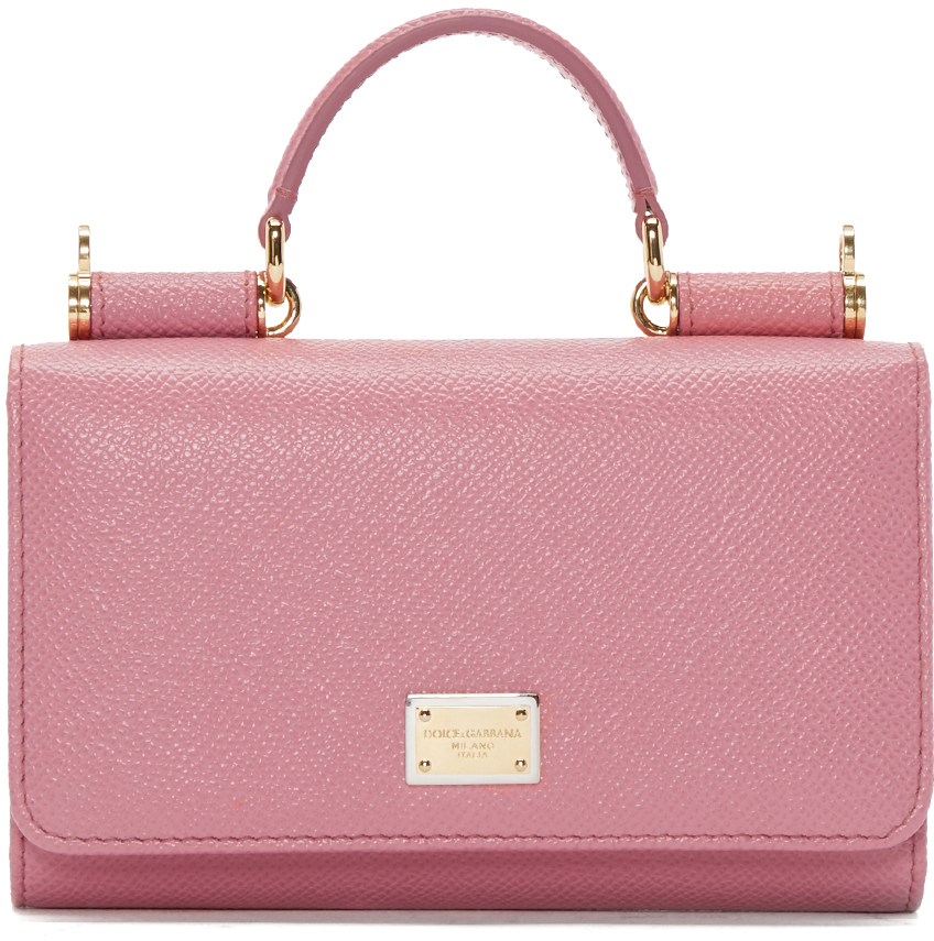 Dolce & Gabbana Sicily Small Leather Bag in Pink