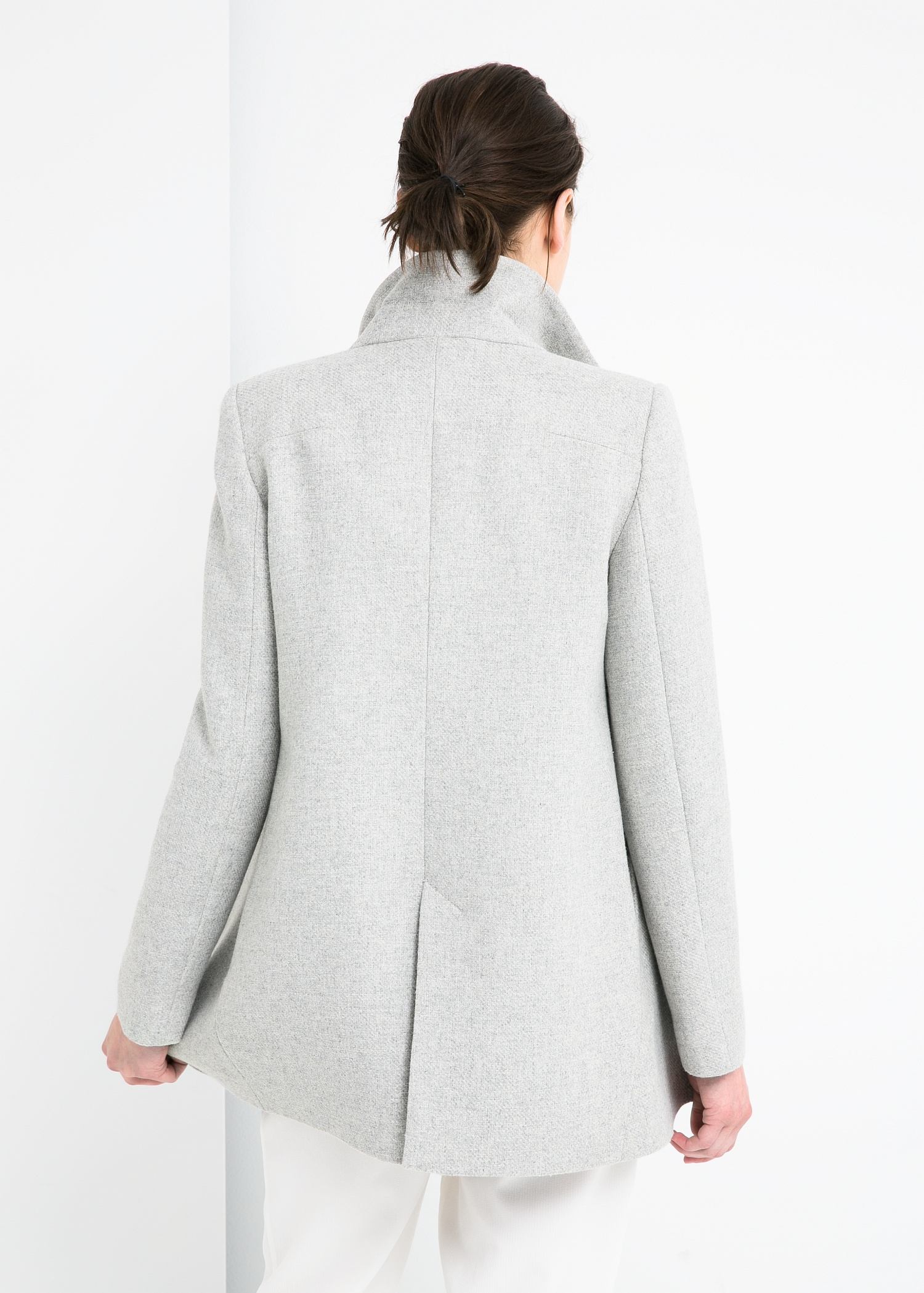 Lyst - Mango Wool Blend Straight Cut Coat in Gray for Men