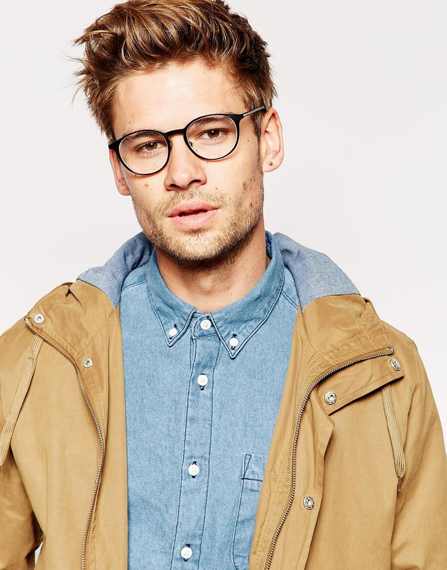 Gucci Round Glasses in Black for Men | Lyst