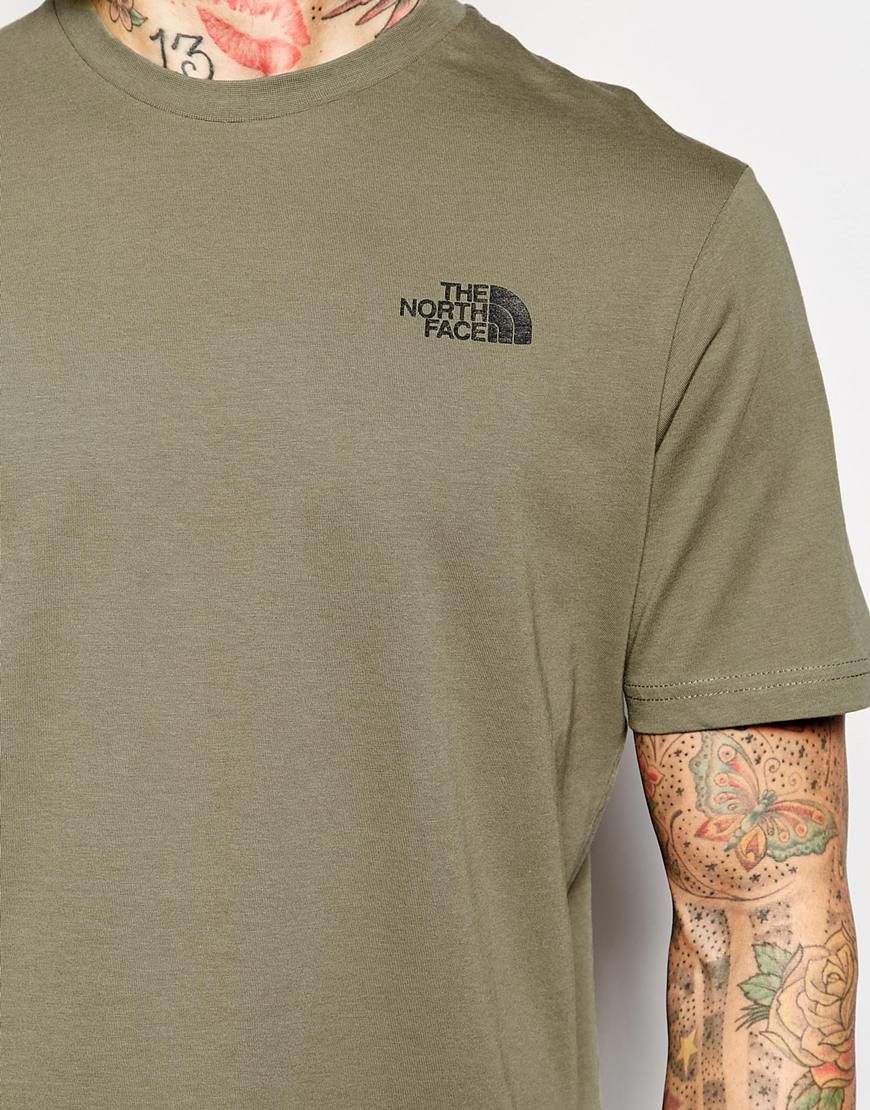 the north face green t shirt