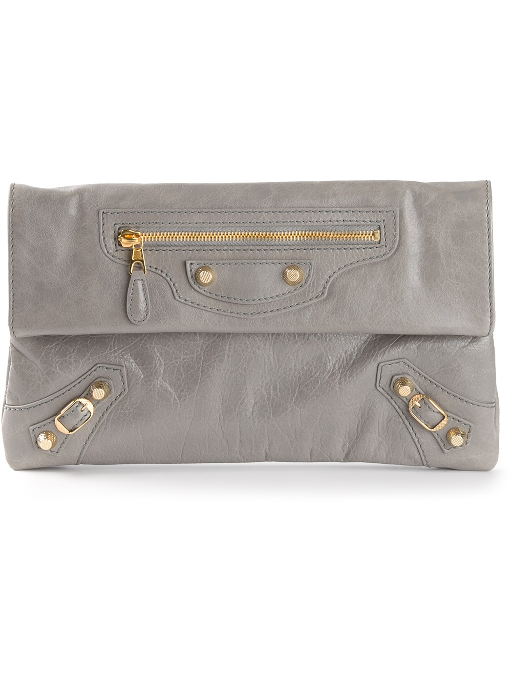 Balenciaga Classic Giant Envelope Clutch in Gray | Lyst