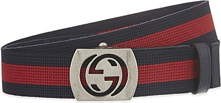 fabric gucci belt